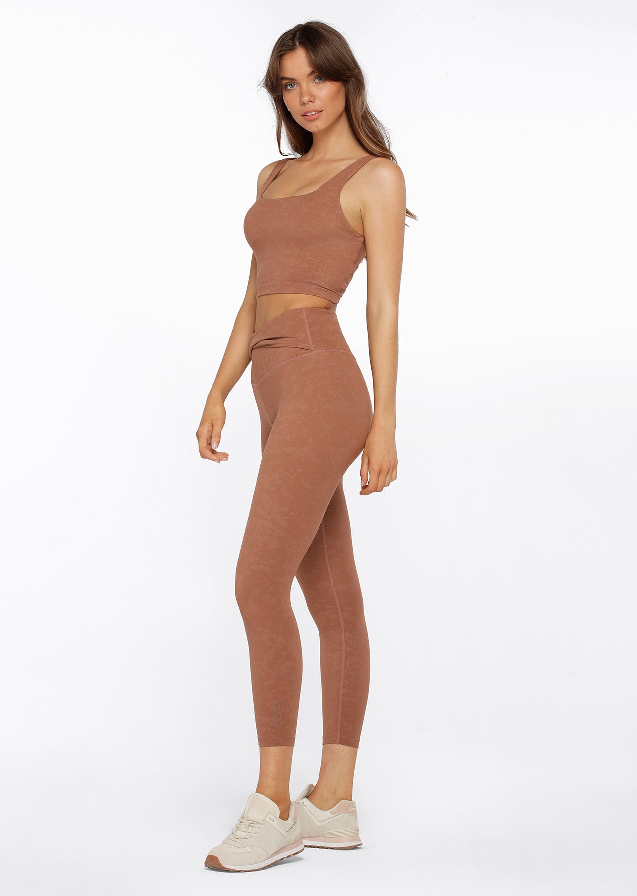 Lorna Jane Twist Tank Bra Combo - Washed Clove