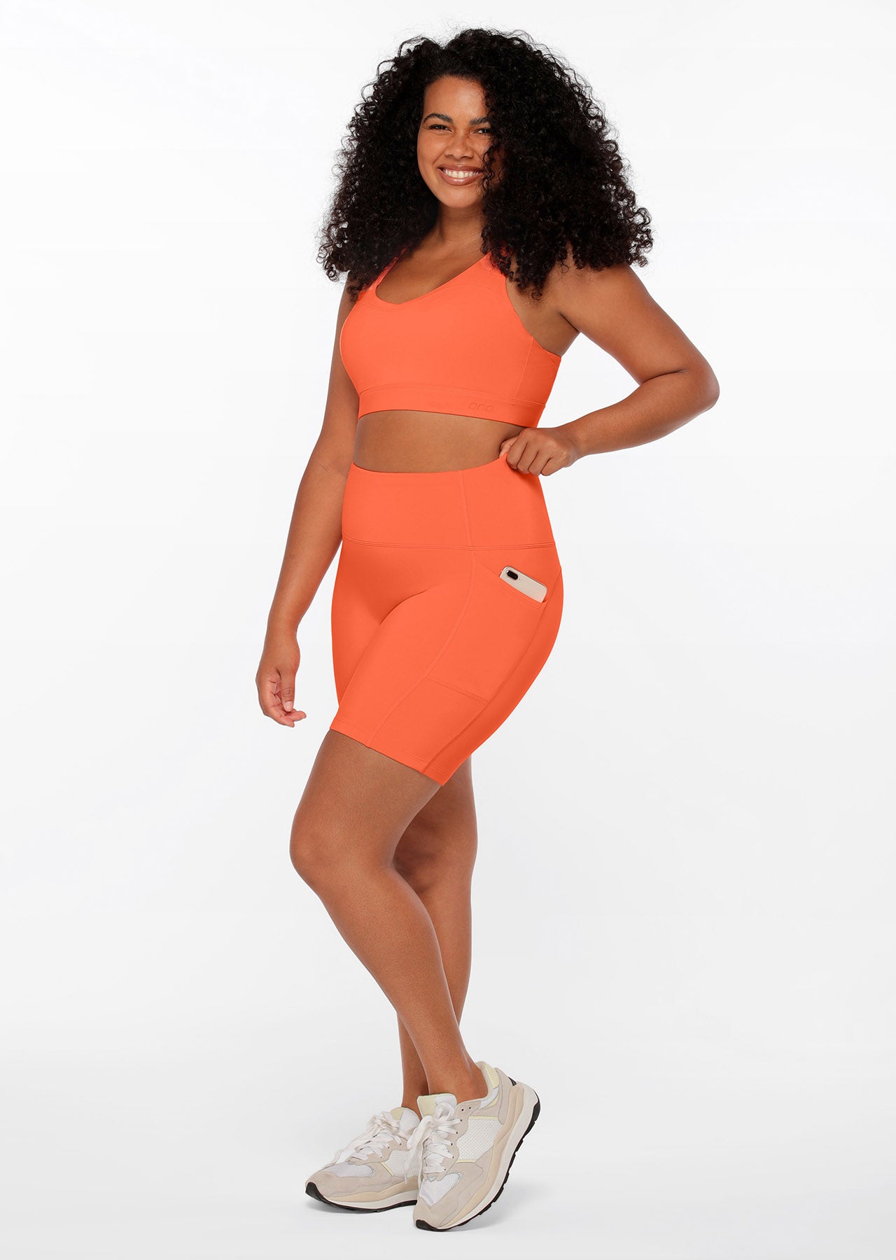 Lorna Jane No Ride Booty Bike Shorts - Satsuma