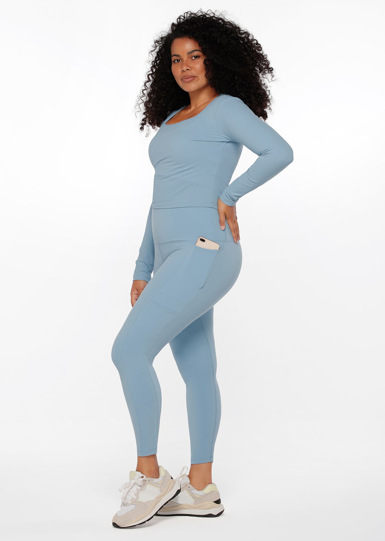 Lorna Jane Utility Phone Pocket Ankle Biter Leggings - Voyage Blue