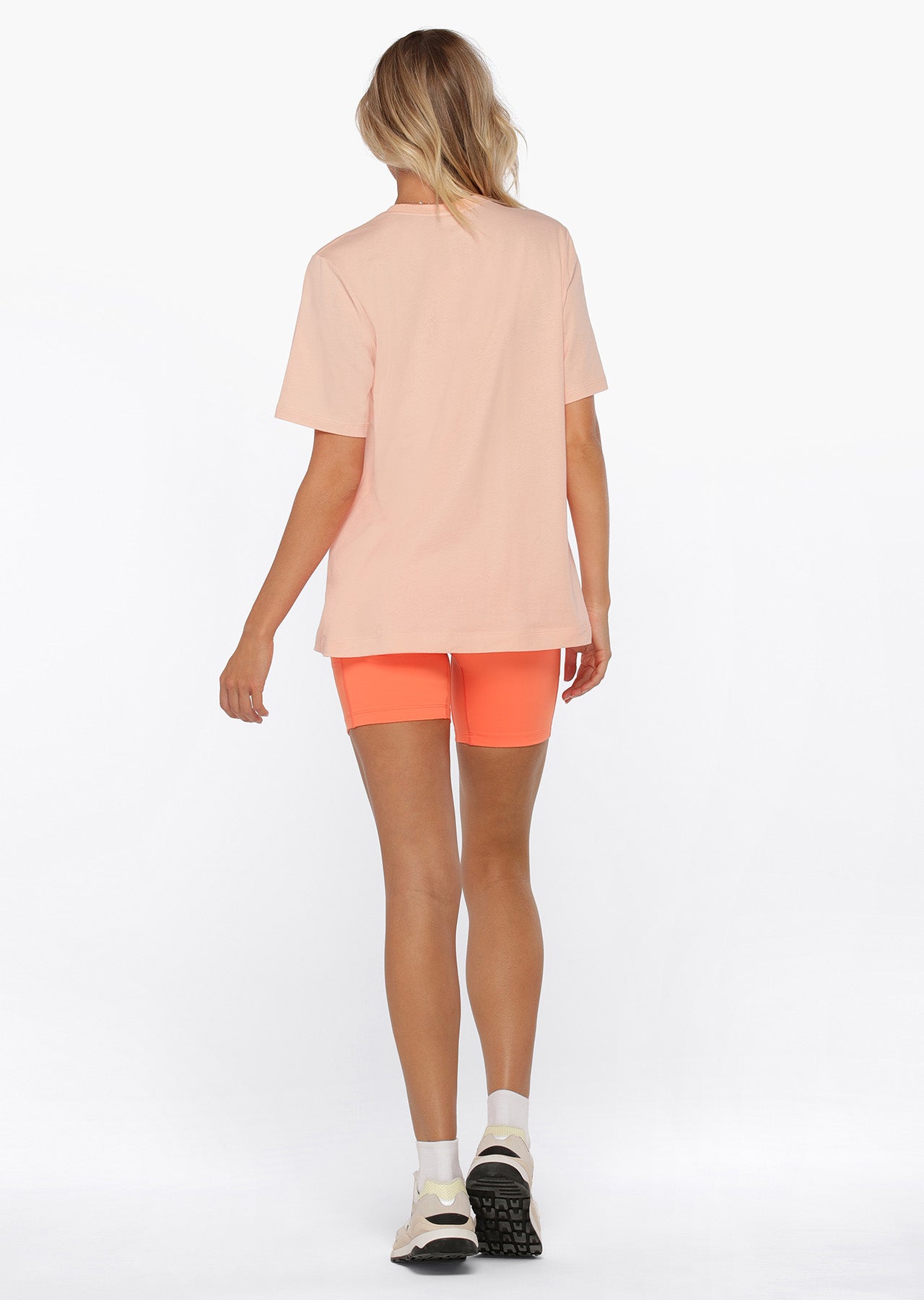 Lorna Jane Peachy Active Embossed Oversized Tee - Dusty Peach