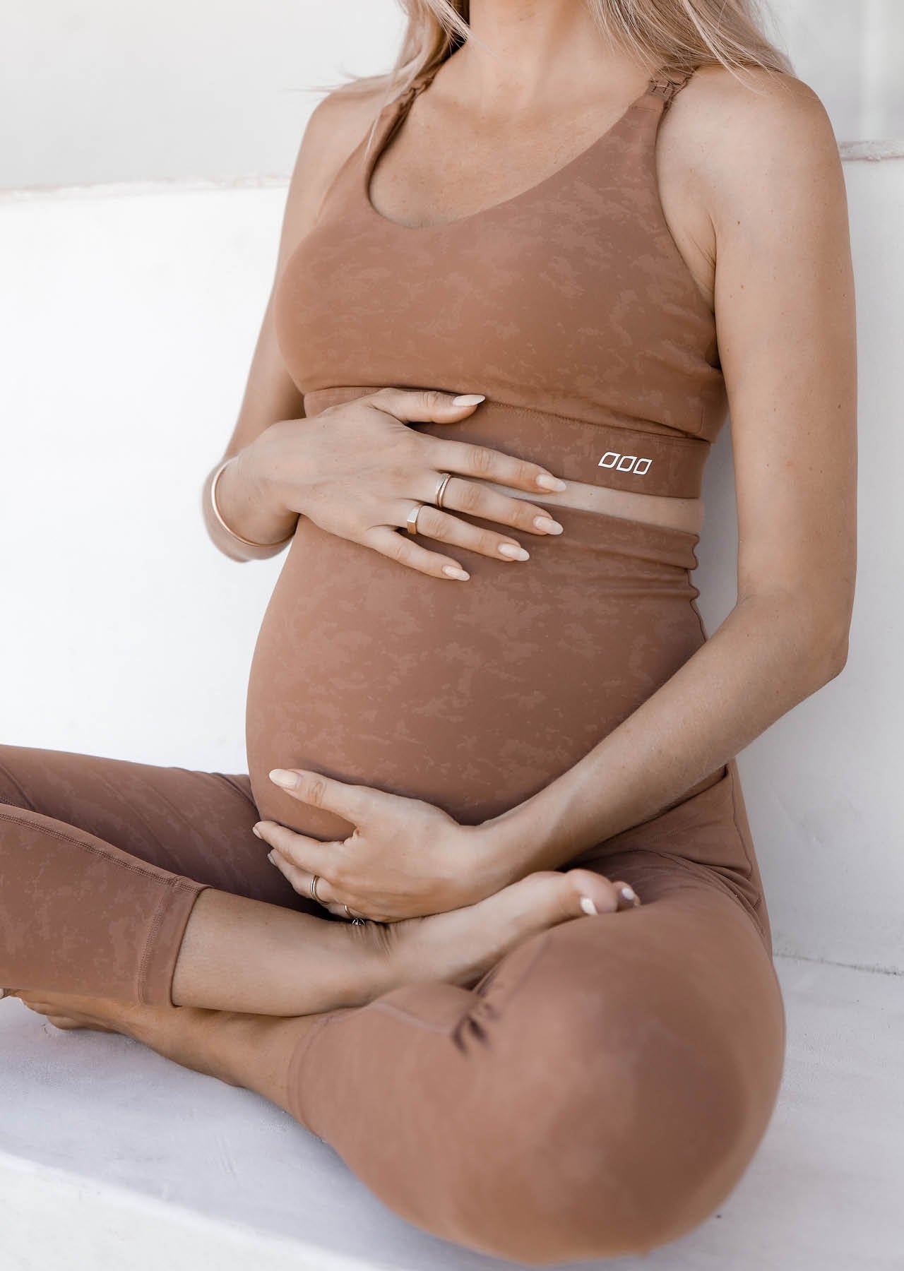 Lorna Jane LJ Maternity Phone Pocket Ankle Biter Leggings - Washed Clove