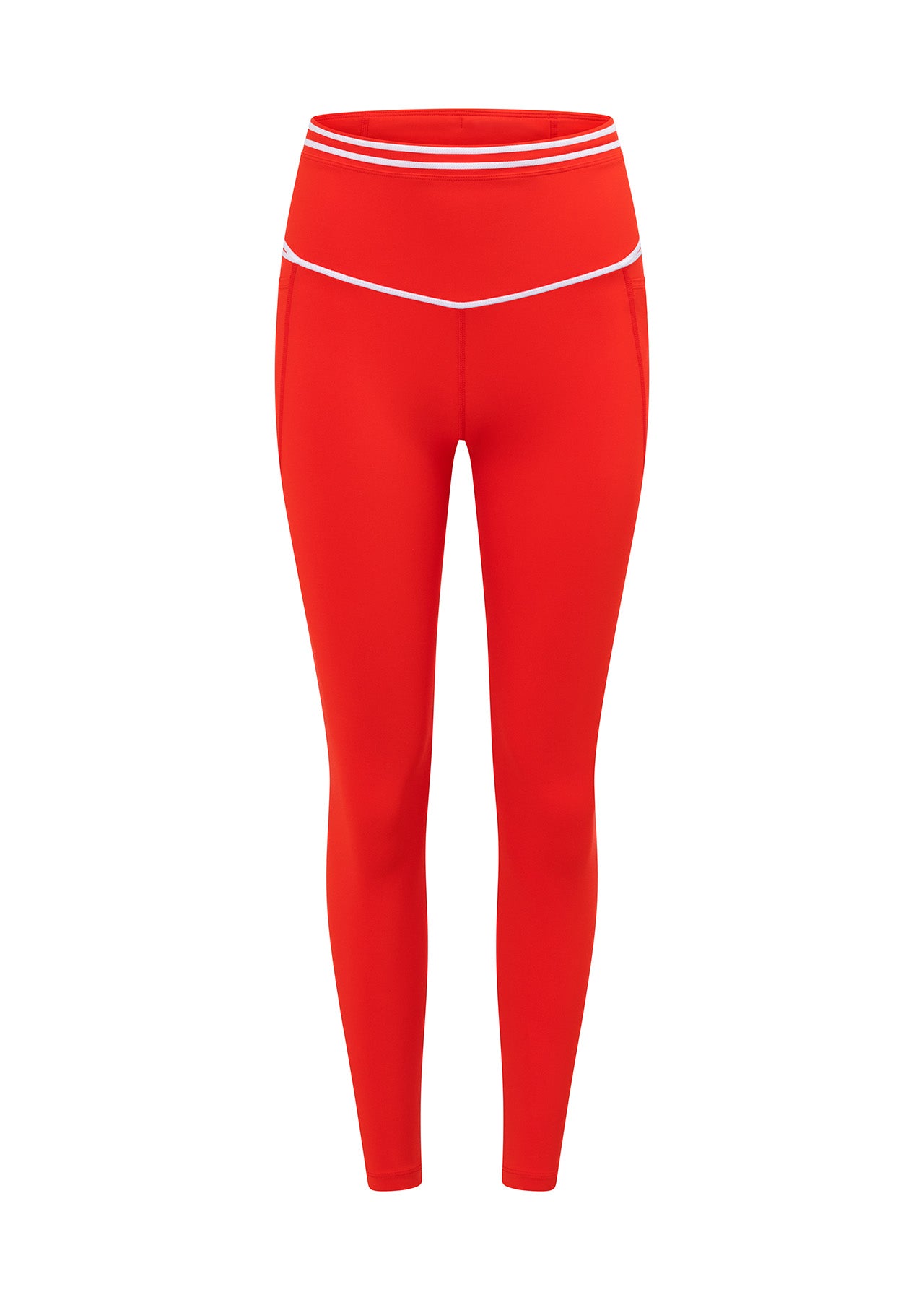 Lorna Jane Fast Pace Recycled Booty Full Length Leggings - Hot Tomato