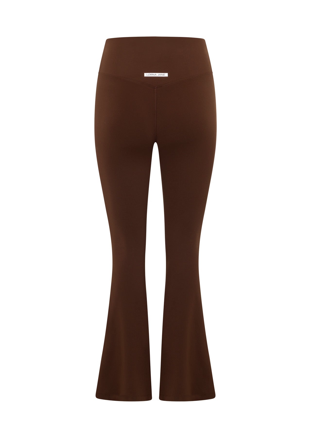 Lorna Jane Effortless Phone Pocket Flared Leggings - Espresso
