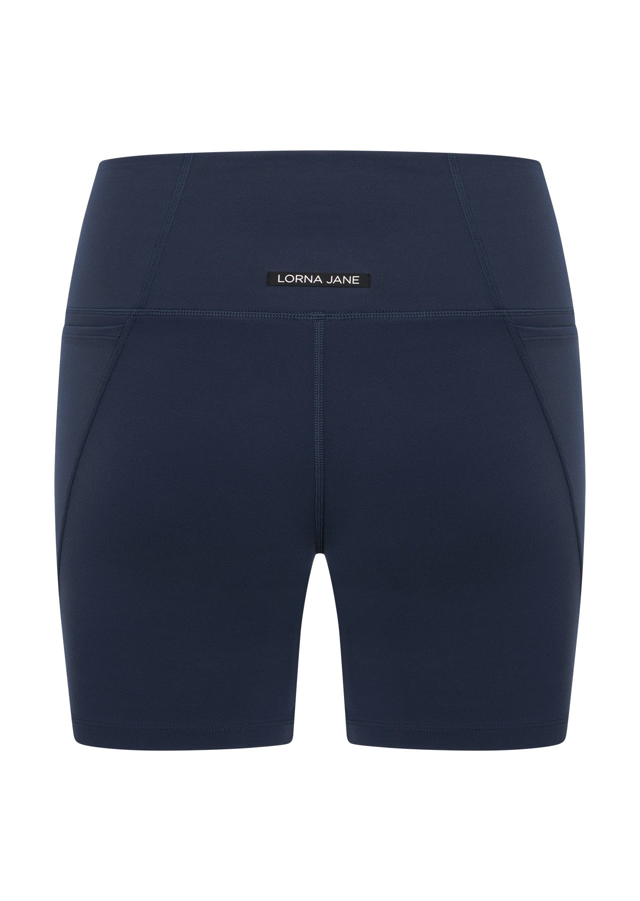 Lorna Jane Hi-Fold No Ride 14cm Bike Shorts - Imperial Blue