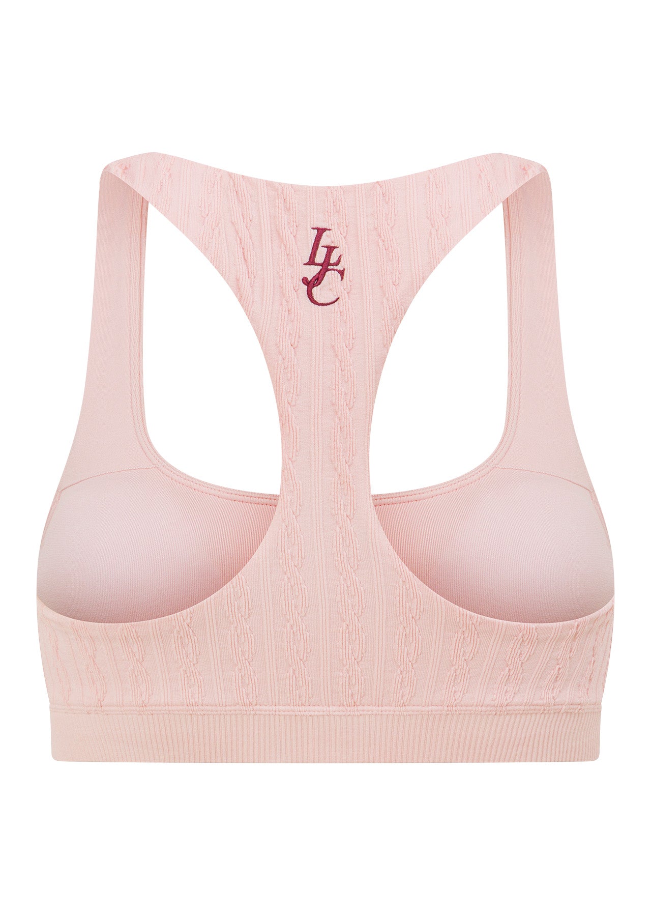 Lorna Jane Cable Seamless Sports Bra - Pale Peony