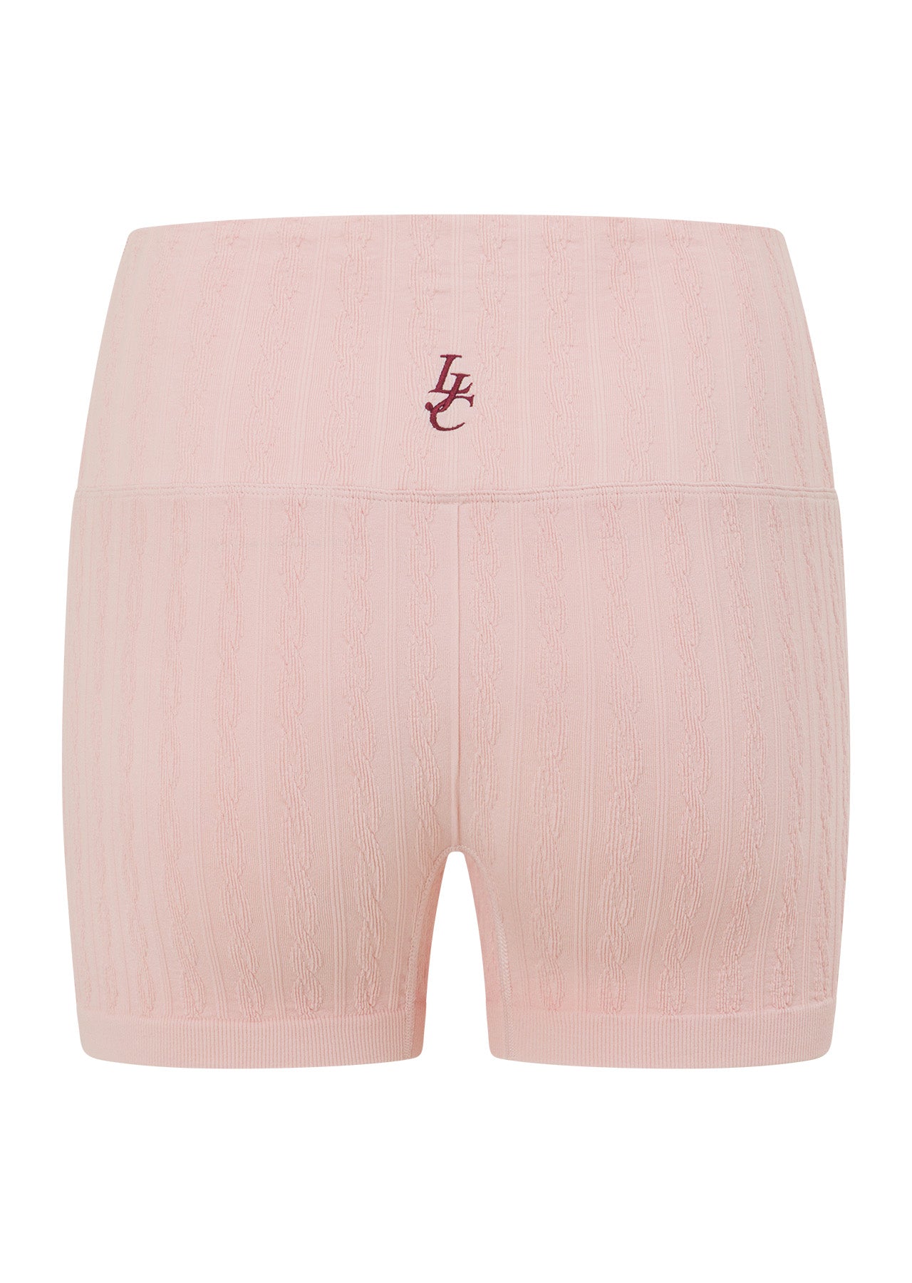 Lorna Jane Cable Seamless 7cm Bike Shorts - Pale Peony