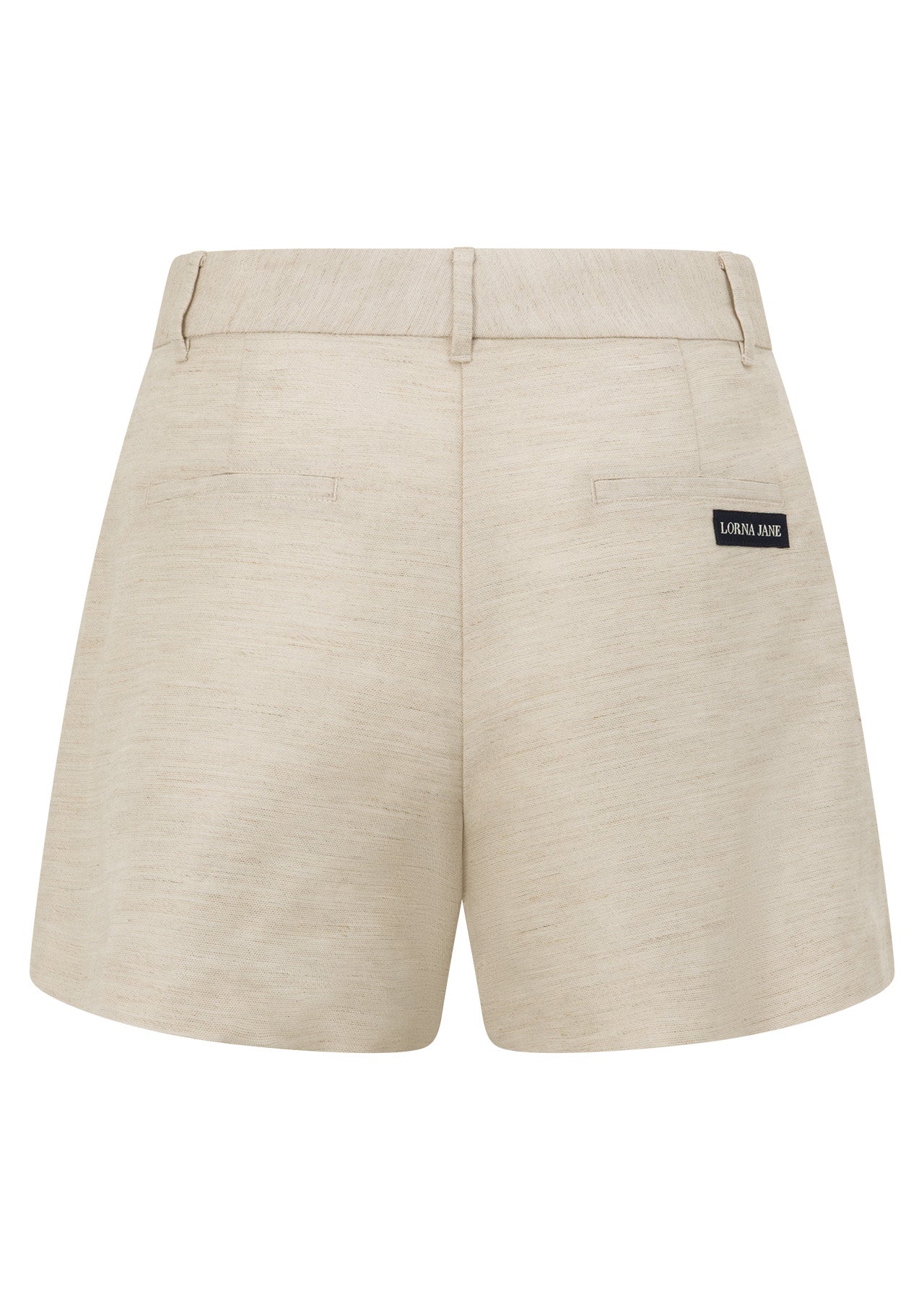 Lorna Jane Hamptons Tailored Linen Shorts - Natural Marl