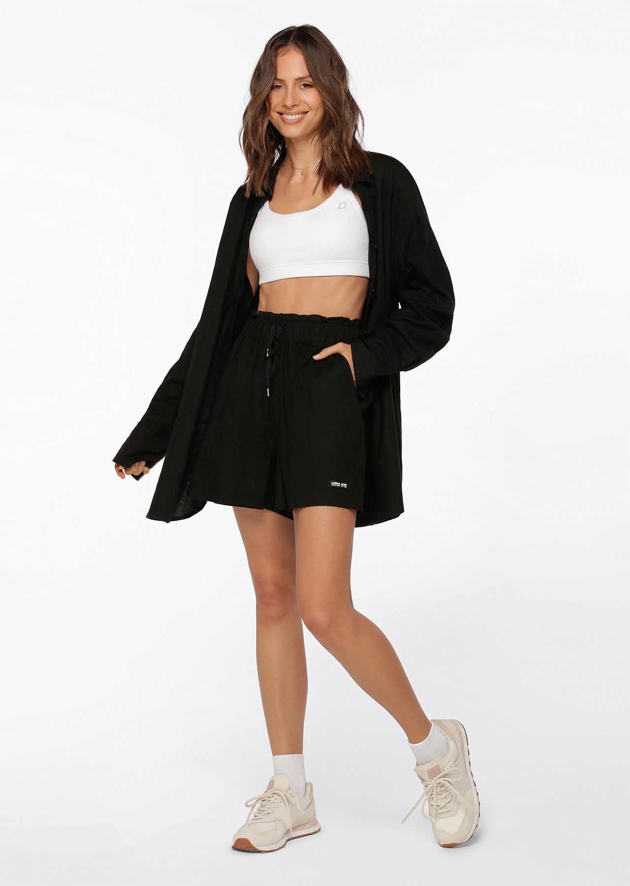 Lorna Jane Classic Oversized Shirt - Black