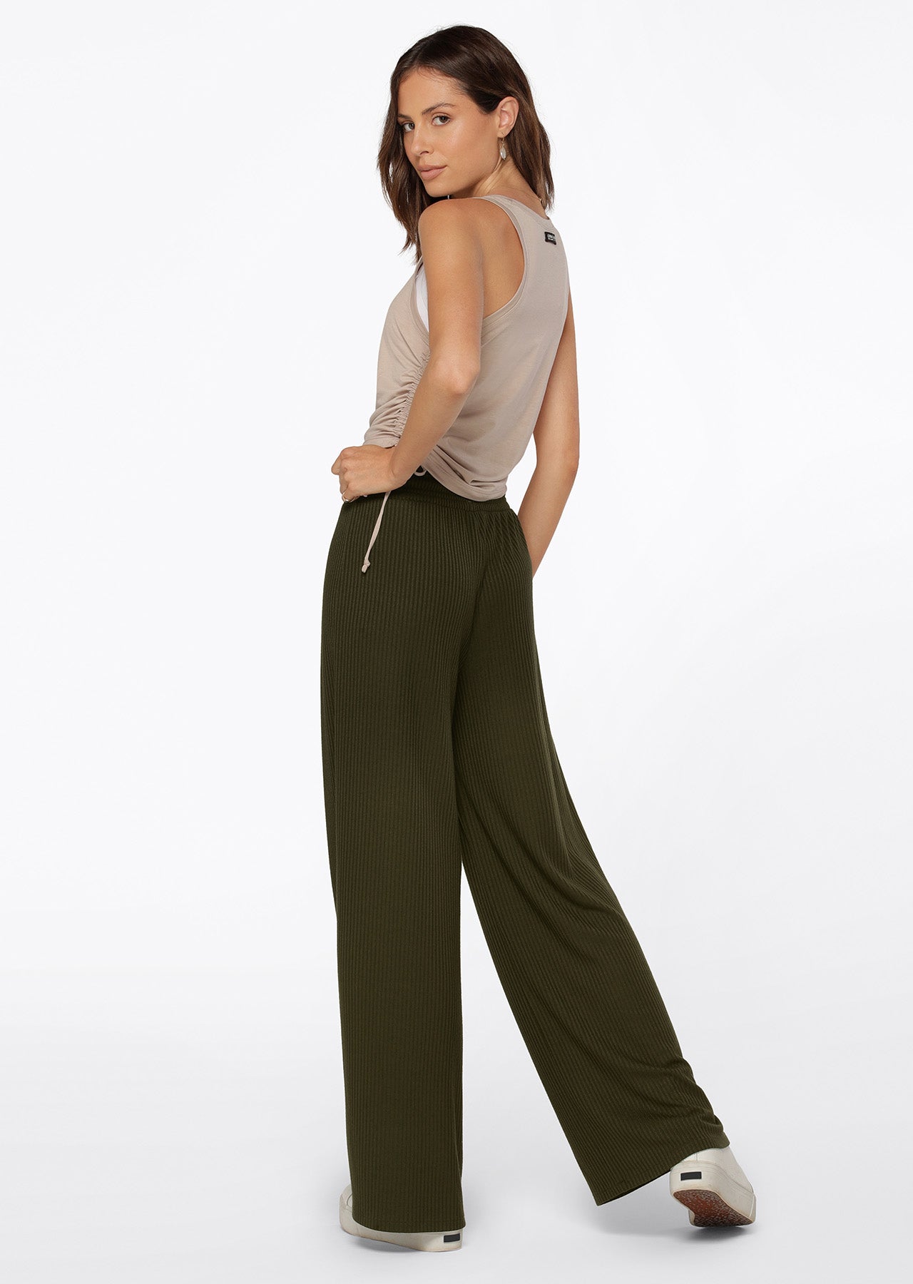 Lorna Jane Drawstring Active Tank - Off-White