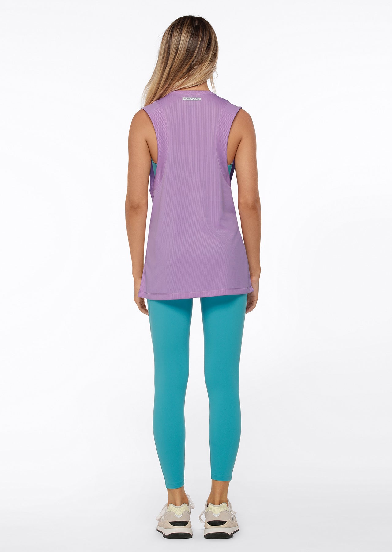 Lorna Jane Elevate Active Recycled Rib Tank - Soft Lilac