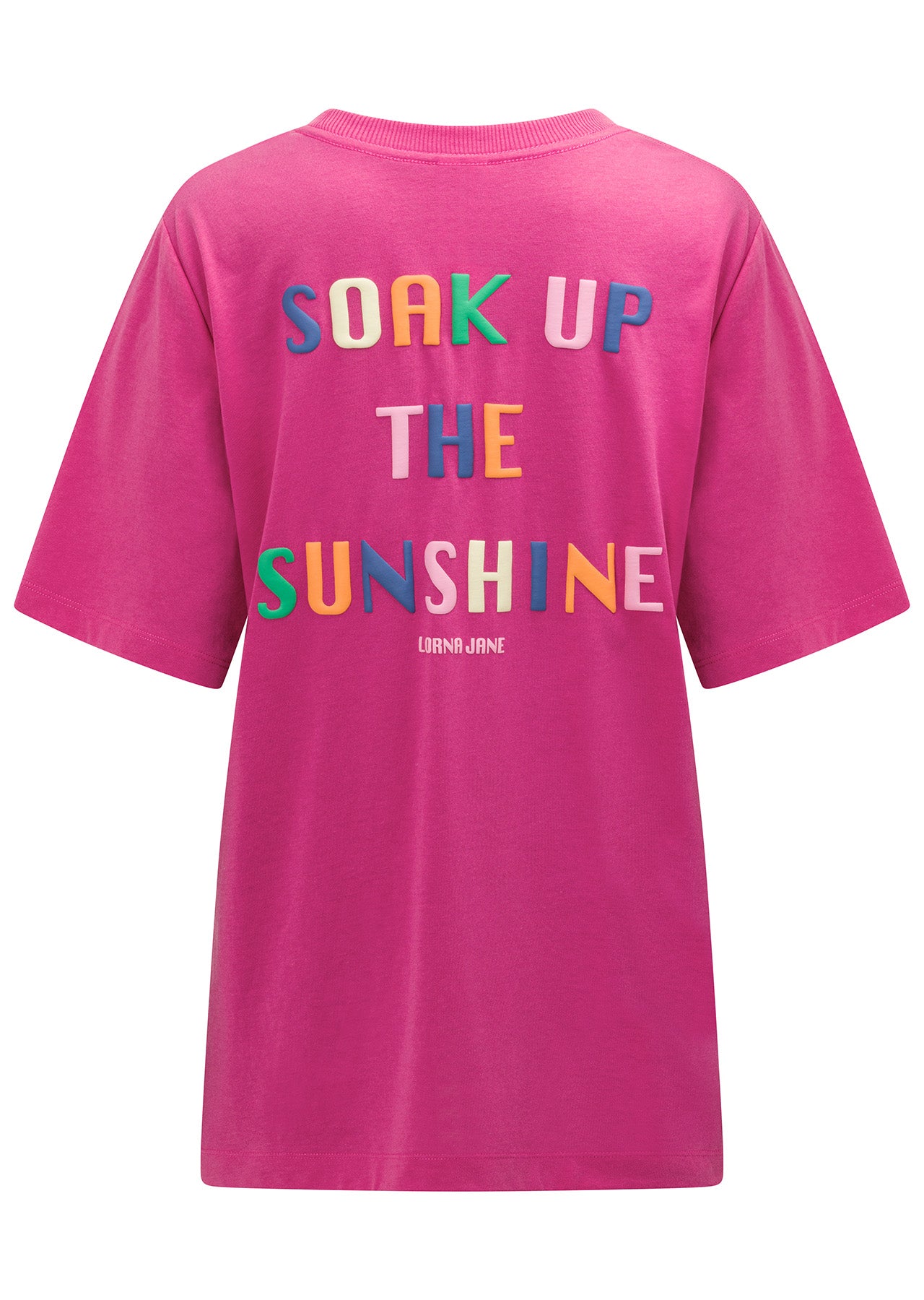 Lorna Jane Self Love Relaxed Tee - Bright Pink