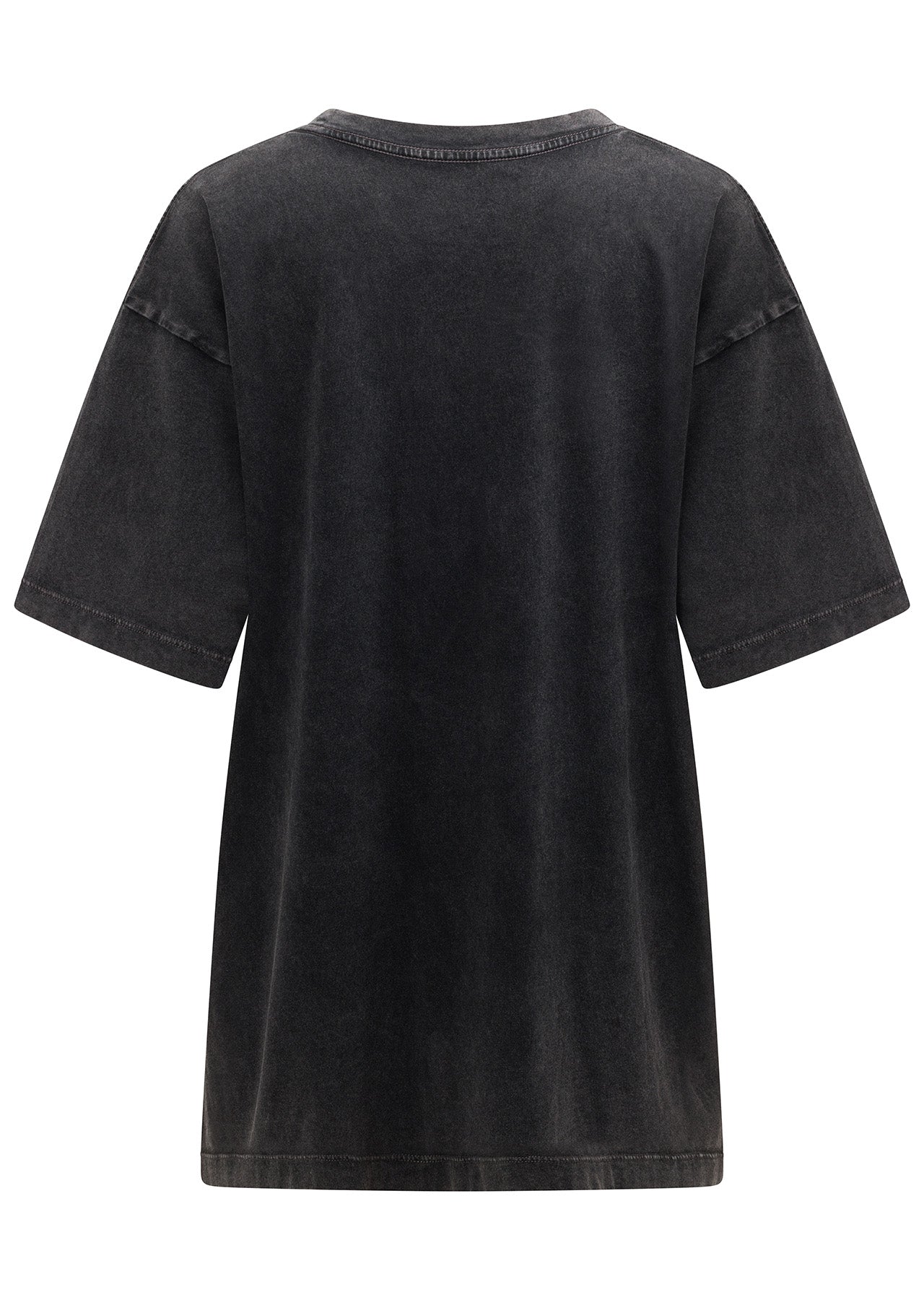 Lorna Jane Flourish Washed Boyfriend Tee - Washed Black