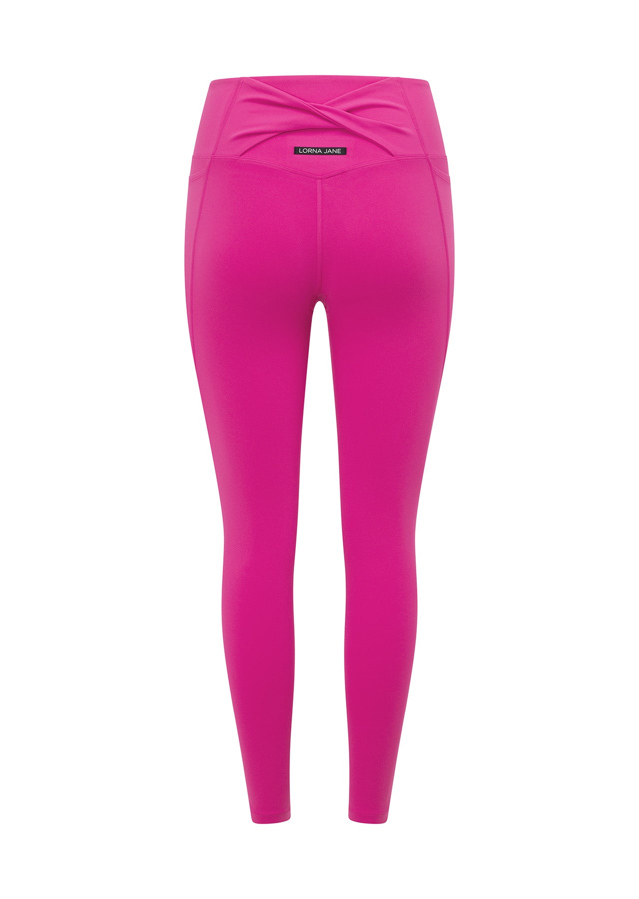 Lorna Jane Twist It No Chafe Pocket Ankle Biter Leggings - Bright Pink