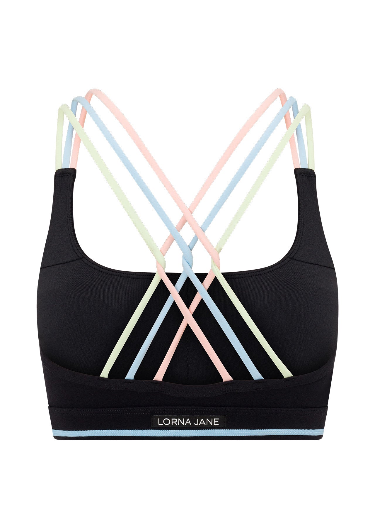 Lorna Jane Pastel Glow Recycled Sports Bra - Black
