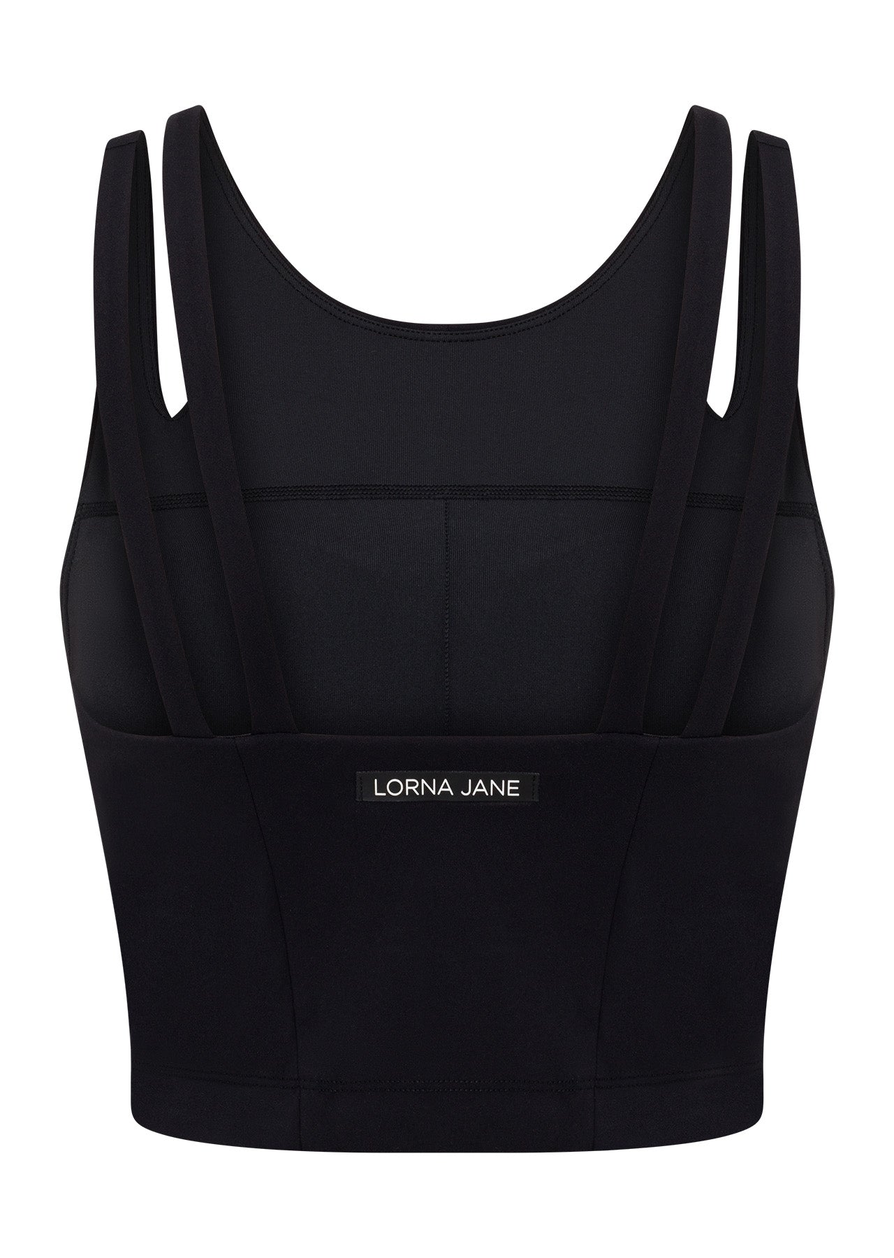 Lorna Jane Elements Recycled Cropped Active Bra Tank Combo - Black