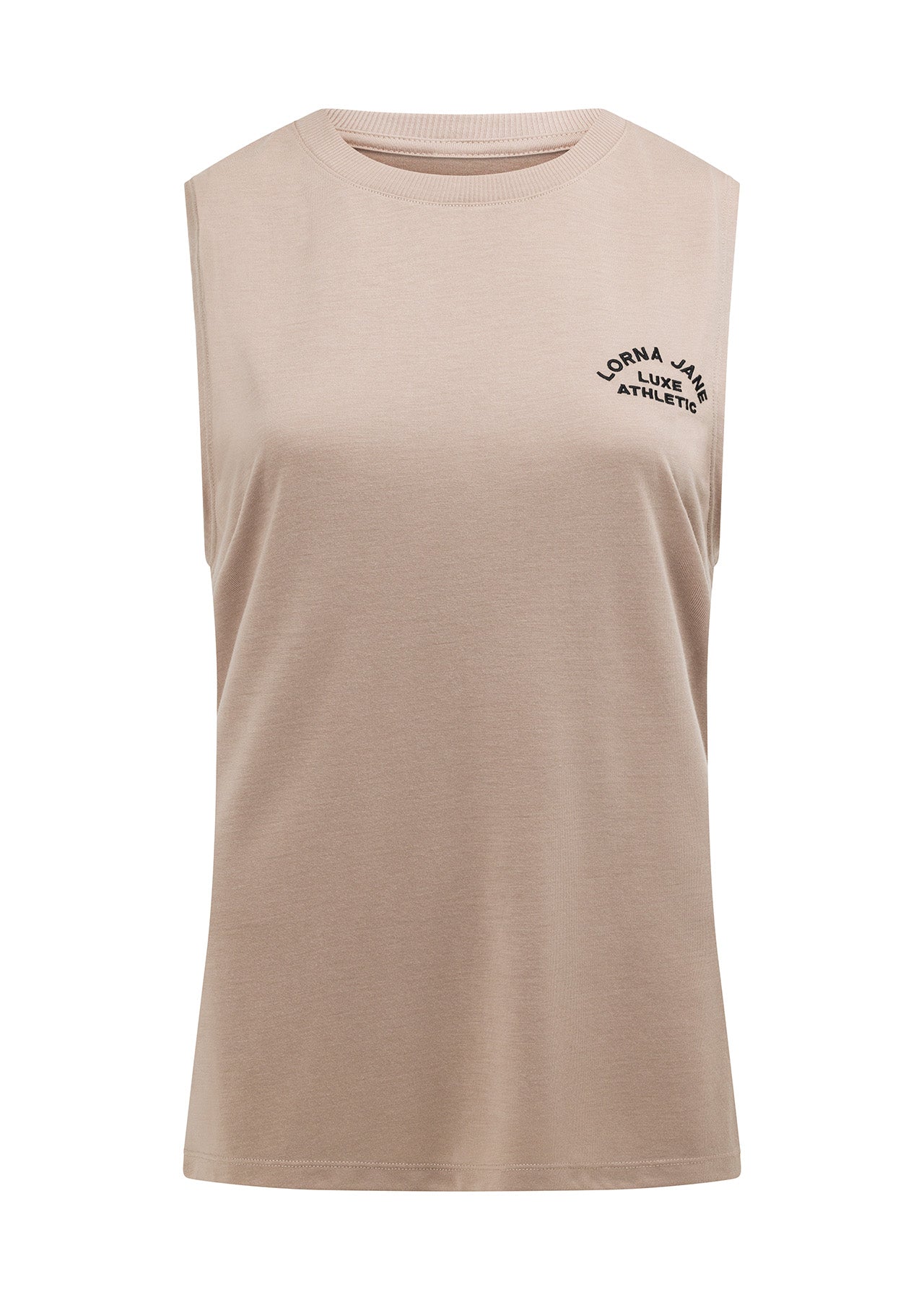 Lorna Jane Lotus Muscle Tank - Dark Off White