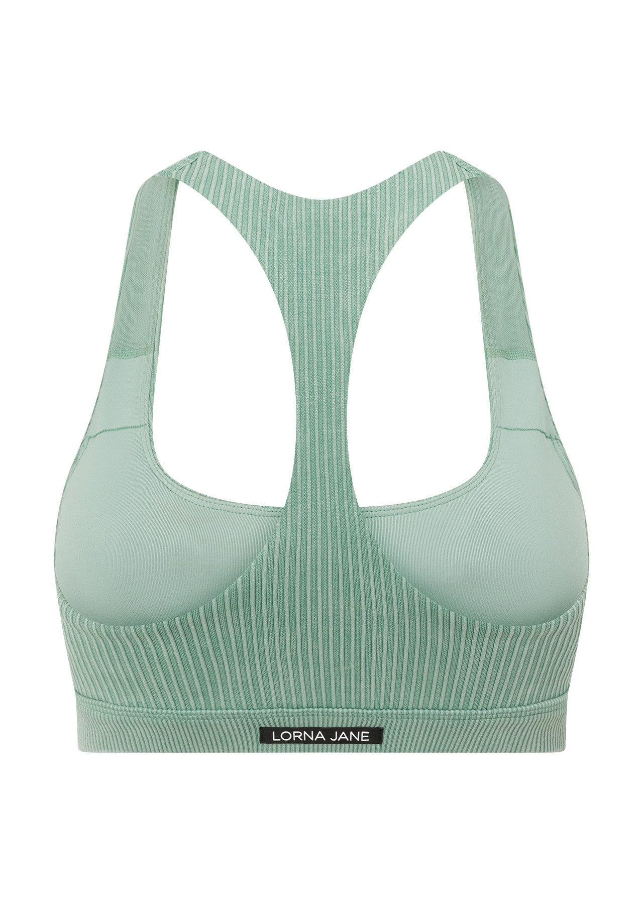 Lorna Jane Never Better Washed Seamless Sports Bra - Washed Green Juice