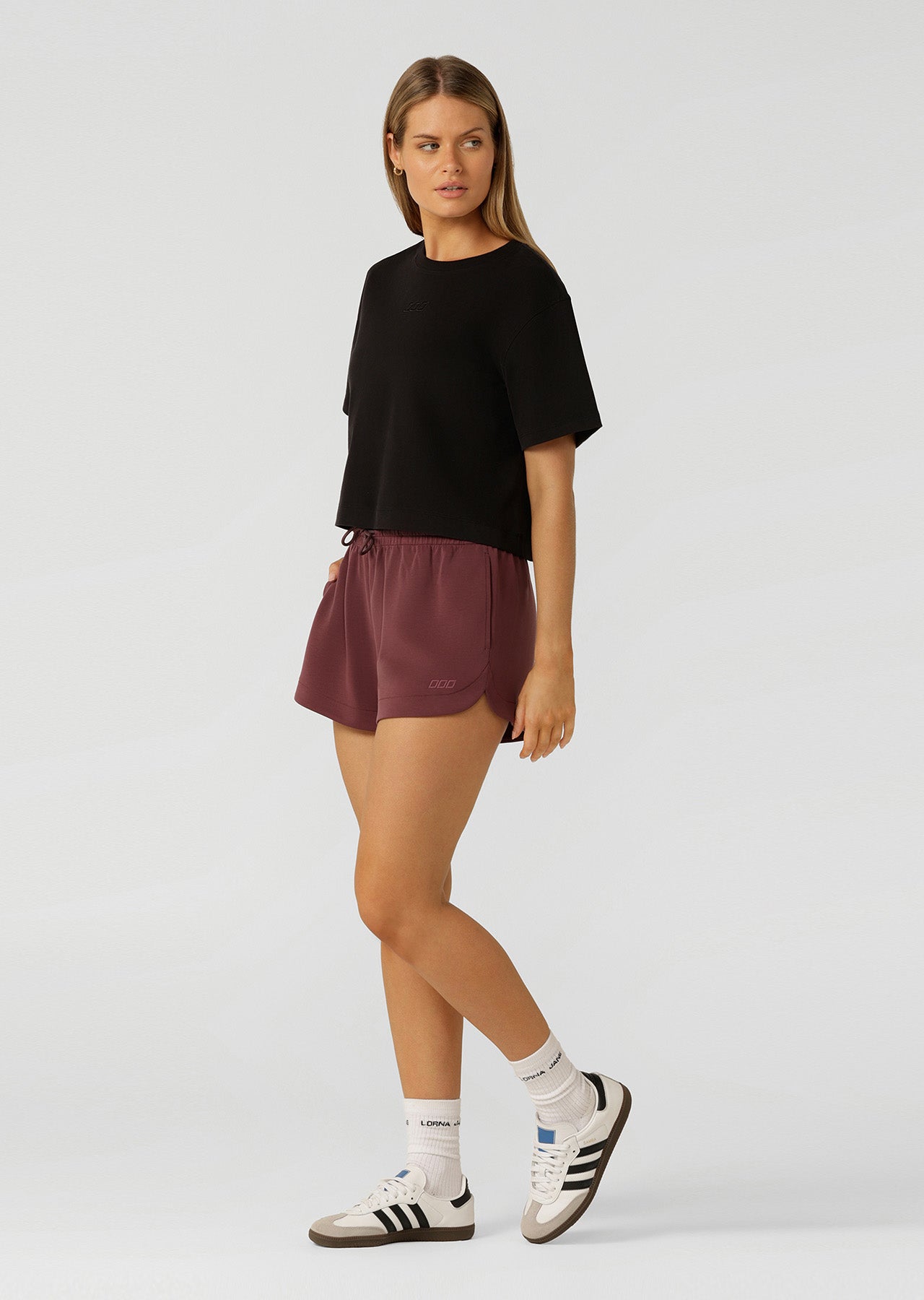 Lorna Jane Go-To Classic Crop T-shirt - Black