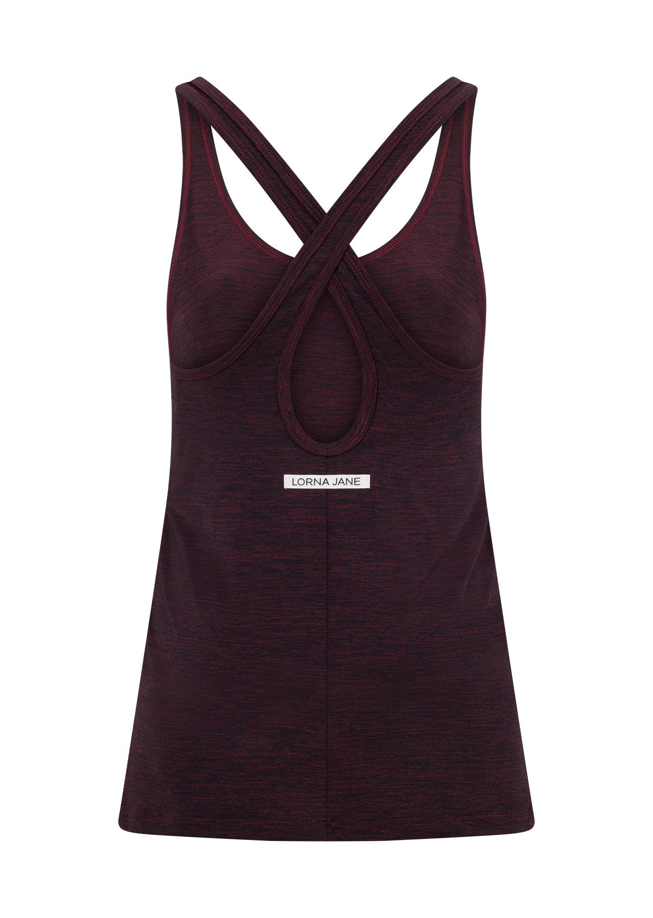 Lorna Jane Trek Invisible Active Tank - Maroon Marl