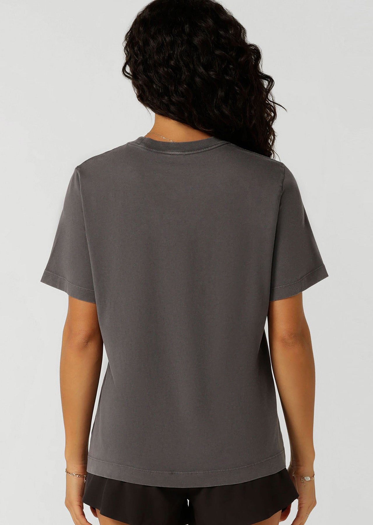 Lorna Jane Recharge Washed Relaxed T-shirt - Washed Titanium