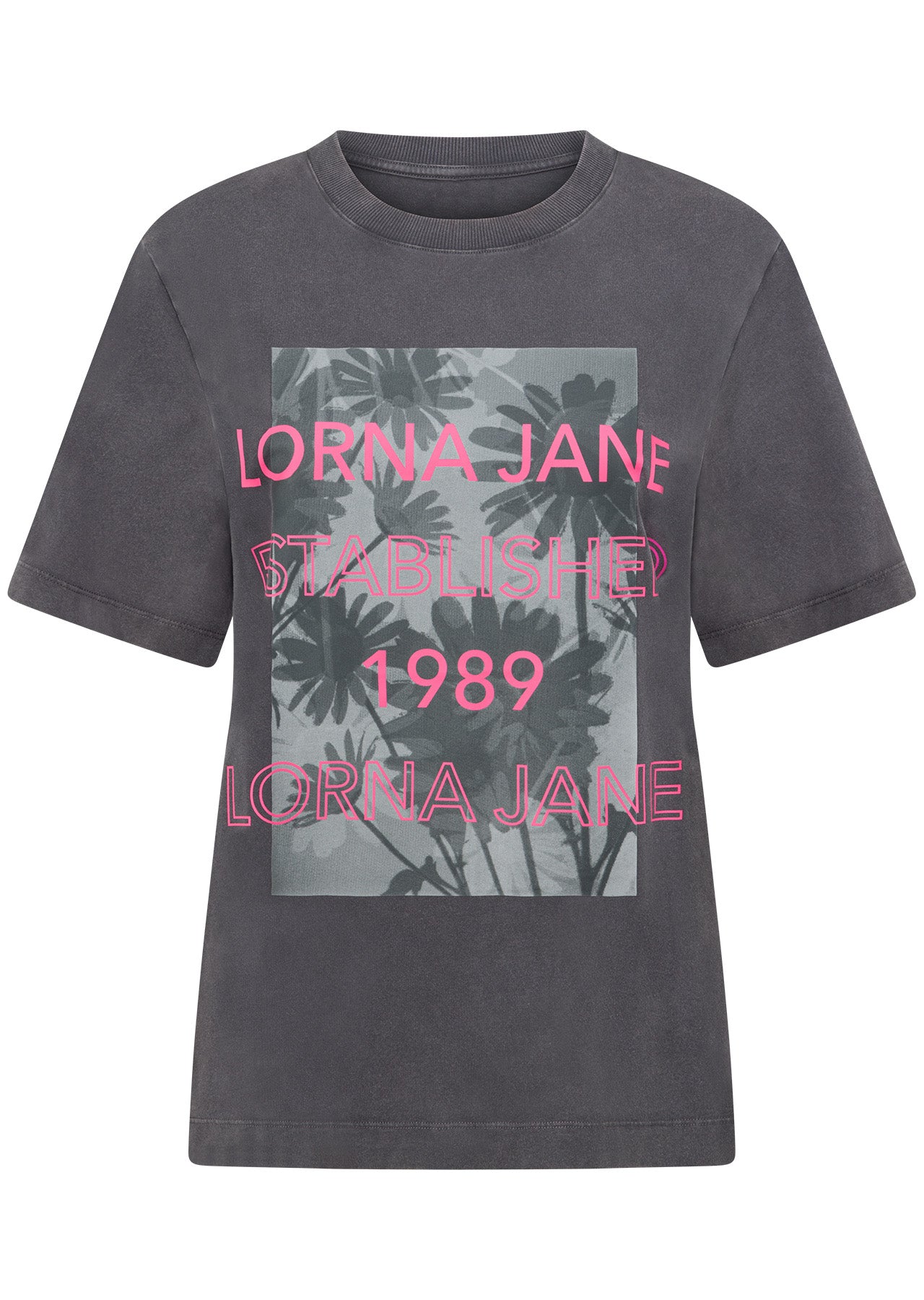 Lorna Jane Recharge Washed Relaxed T-shirt - Washed Titanium