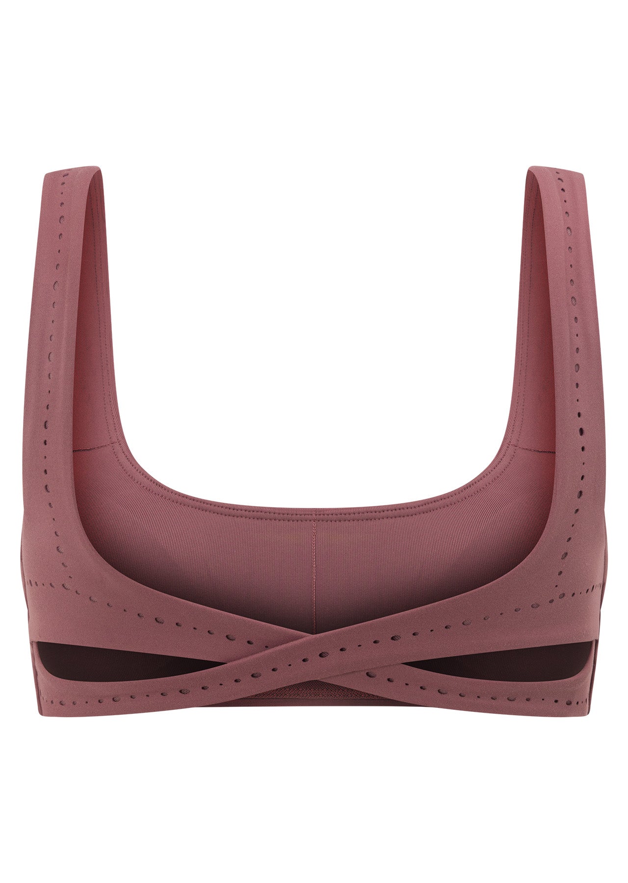 Lorna Jane Reform Soft Laser Cut Sports Bra - Renaissance Rose