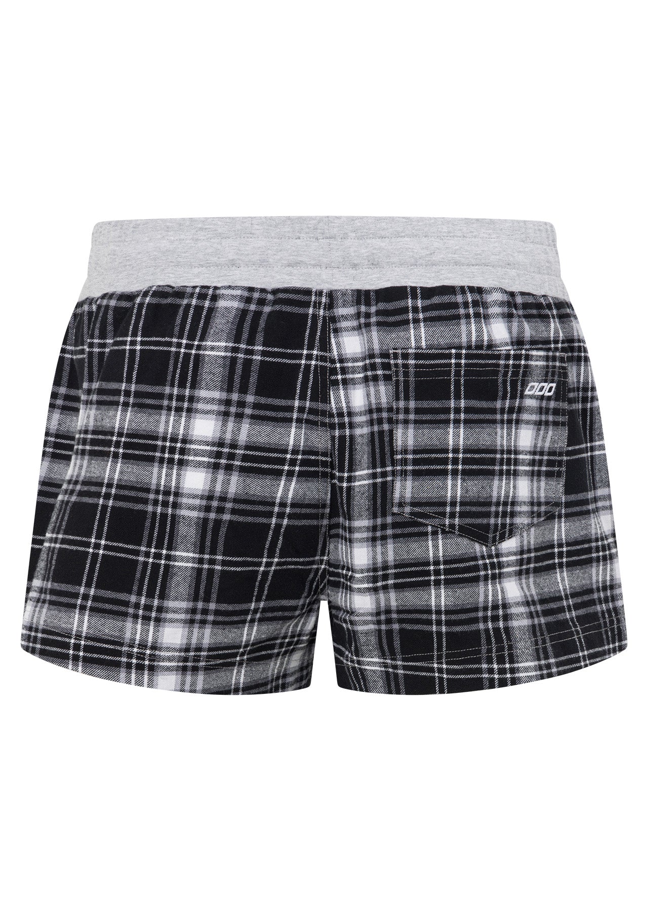 Lorna Jane Flannel Flashdance Cheeky Shorts - Black Check