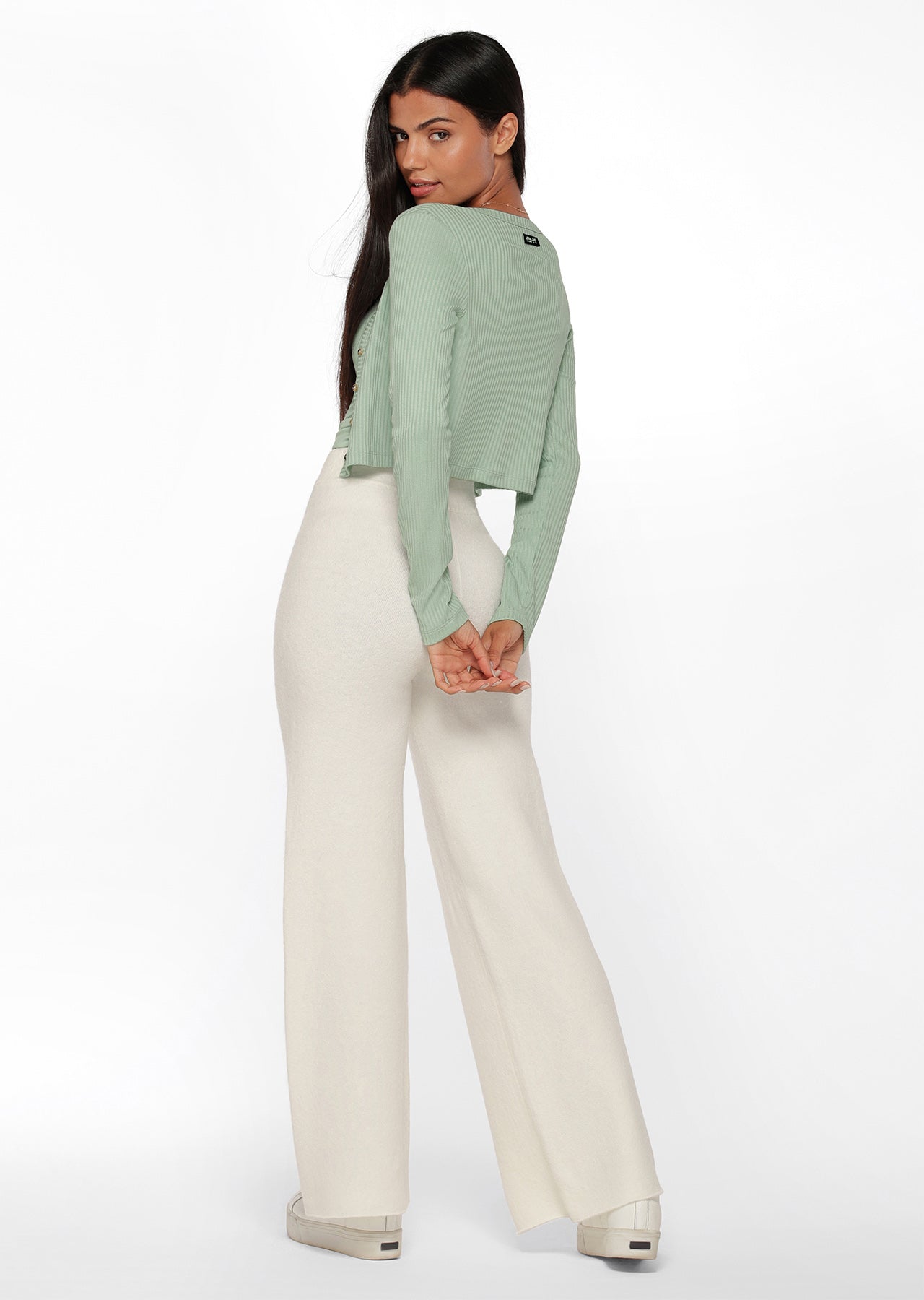Lorna Jane Recoup Knitted Flares - Porcelain