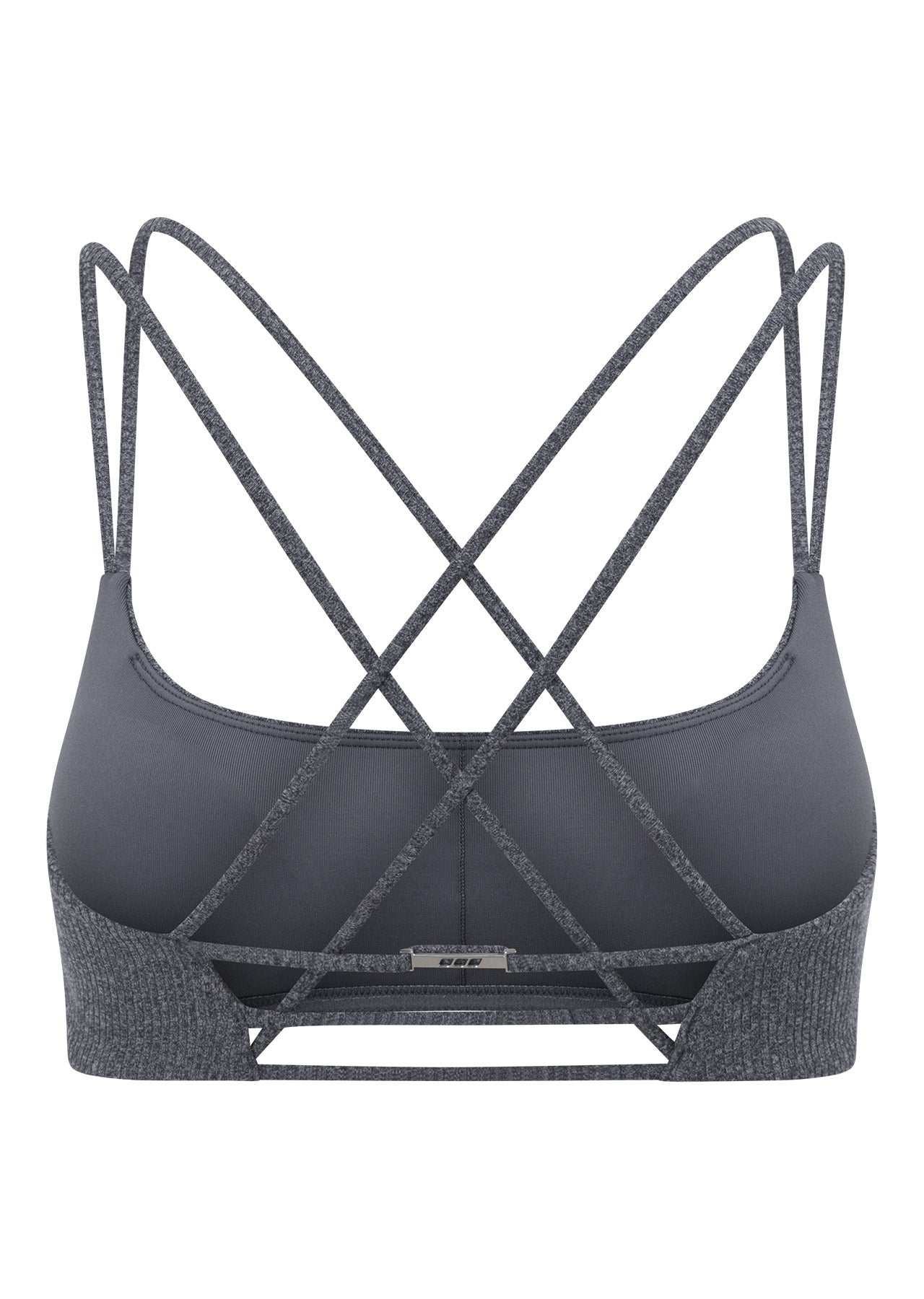 Lorna Jane Divine Rib All Day Sports Bra - Midnight Blue Marl