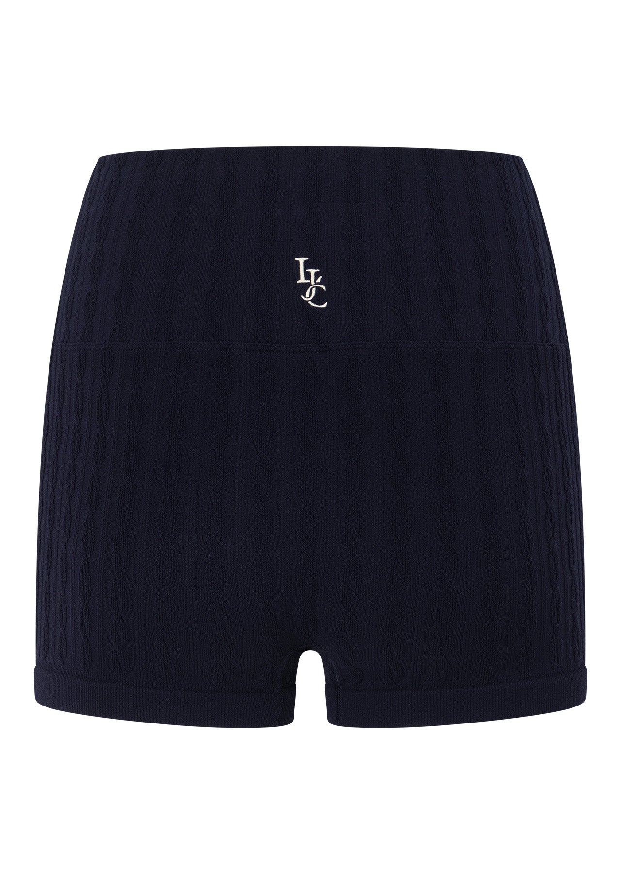 Lorna Jane Cable Seamless Bike Shorts - Midnight Blue