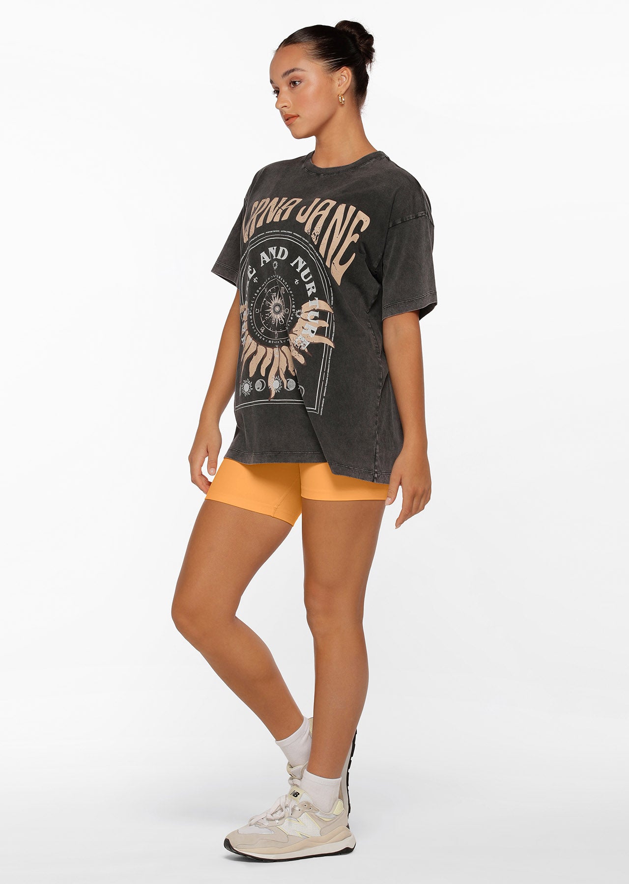 Lorna Jane Nature And Nurture Washed Oversized Tee - Washed Black