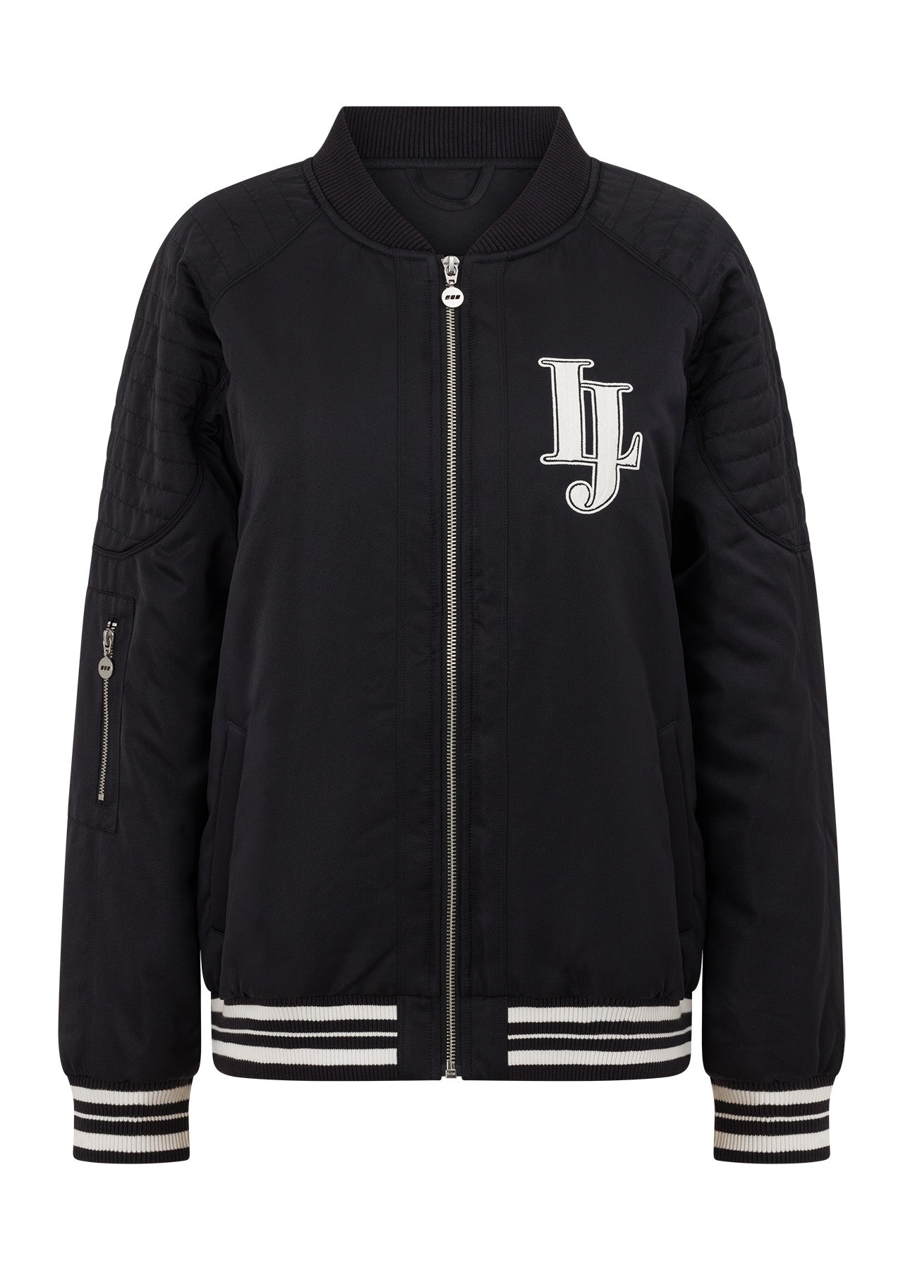 Lorna Jane Double Time Quilted Bomber Jacket - Black