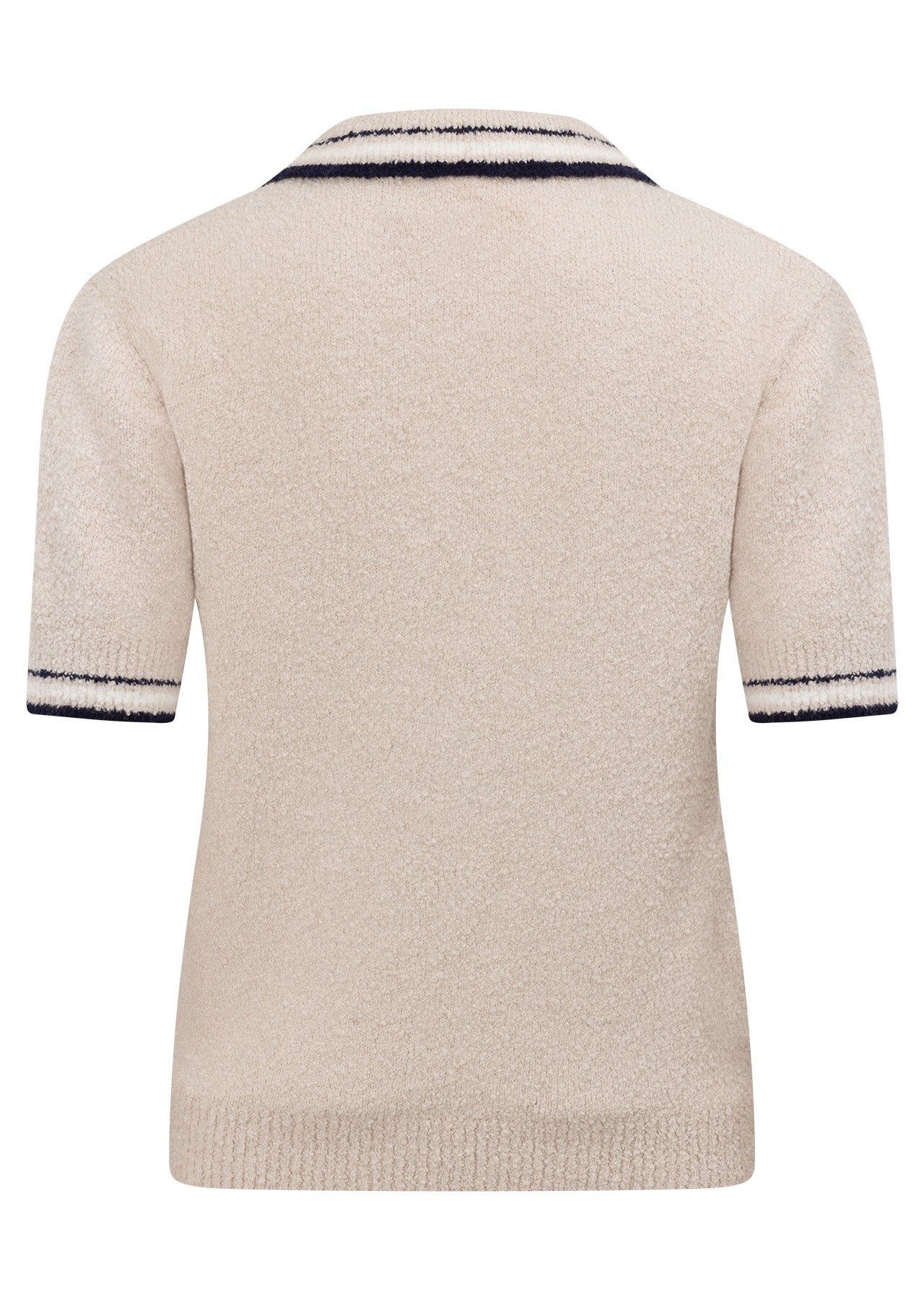 Lorna Jane Country Club Knit Polo Tee - Ivory