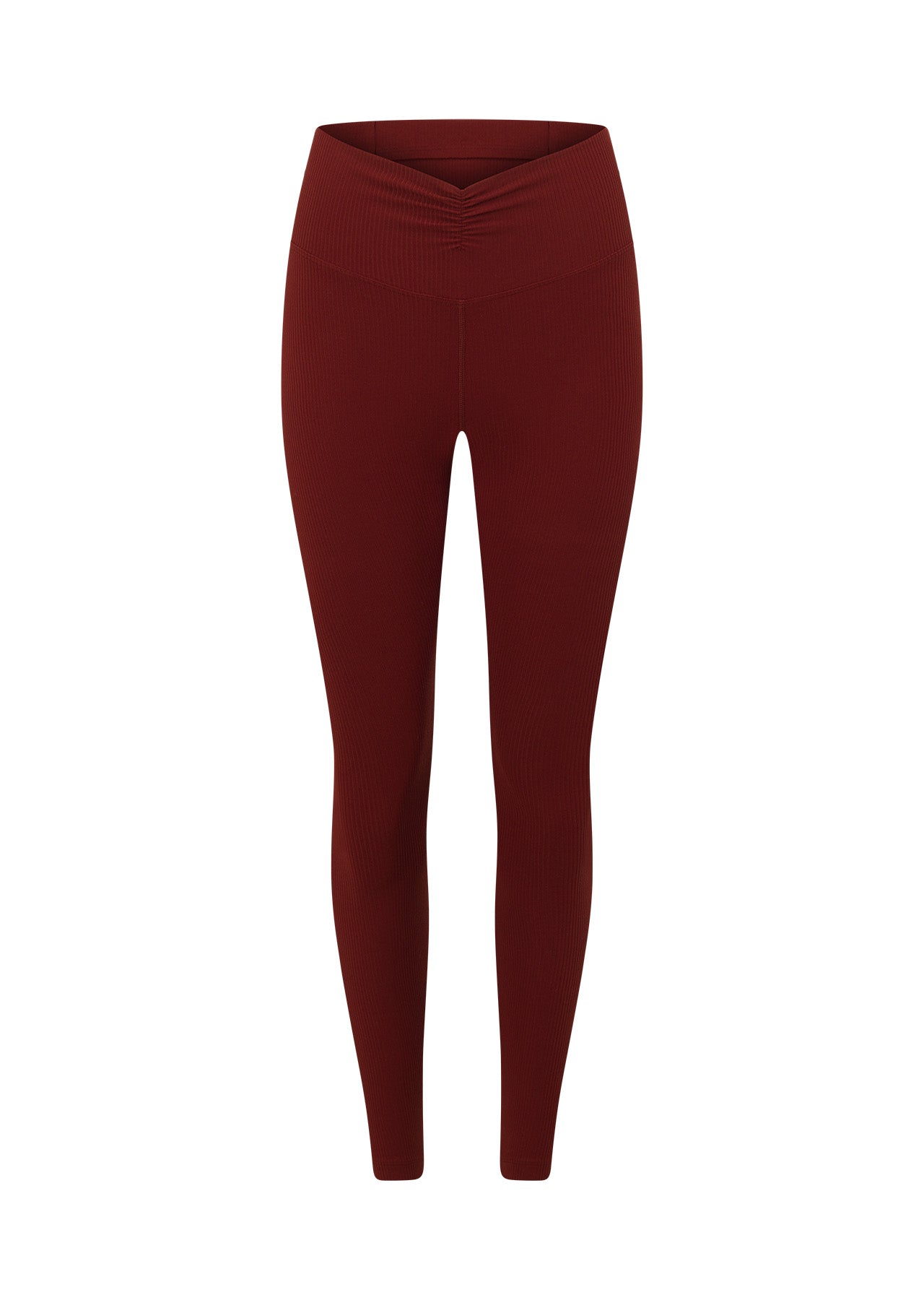 Lorna Jane Dolce Vita Rib Ankle Biter Leggings - Dark Ruby