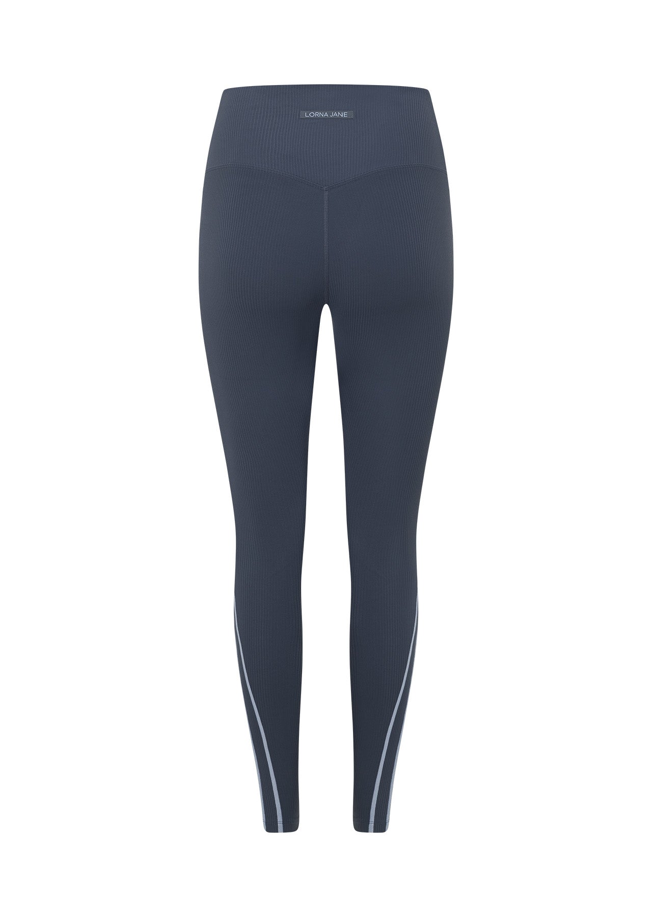 Lorna Jane Second Nature Luxe Rib Ankle Biter Leggings - Dark Powder Grey