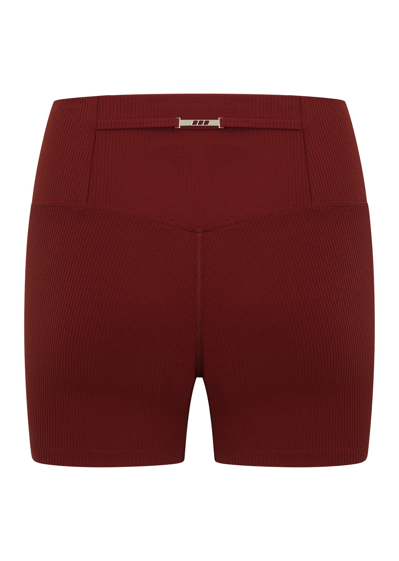 Lorna Jane Dolce Vita Rib 12cm Bike Shorts - Dark Ruby