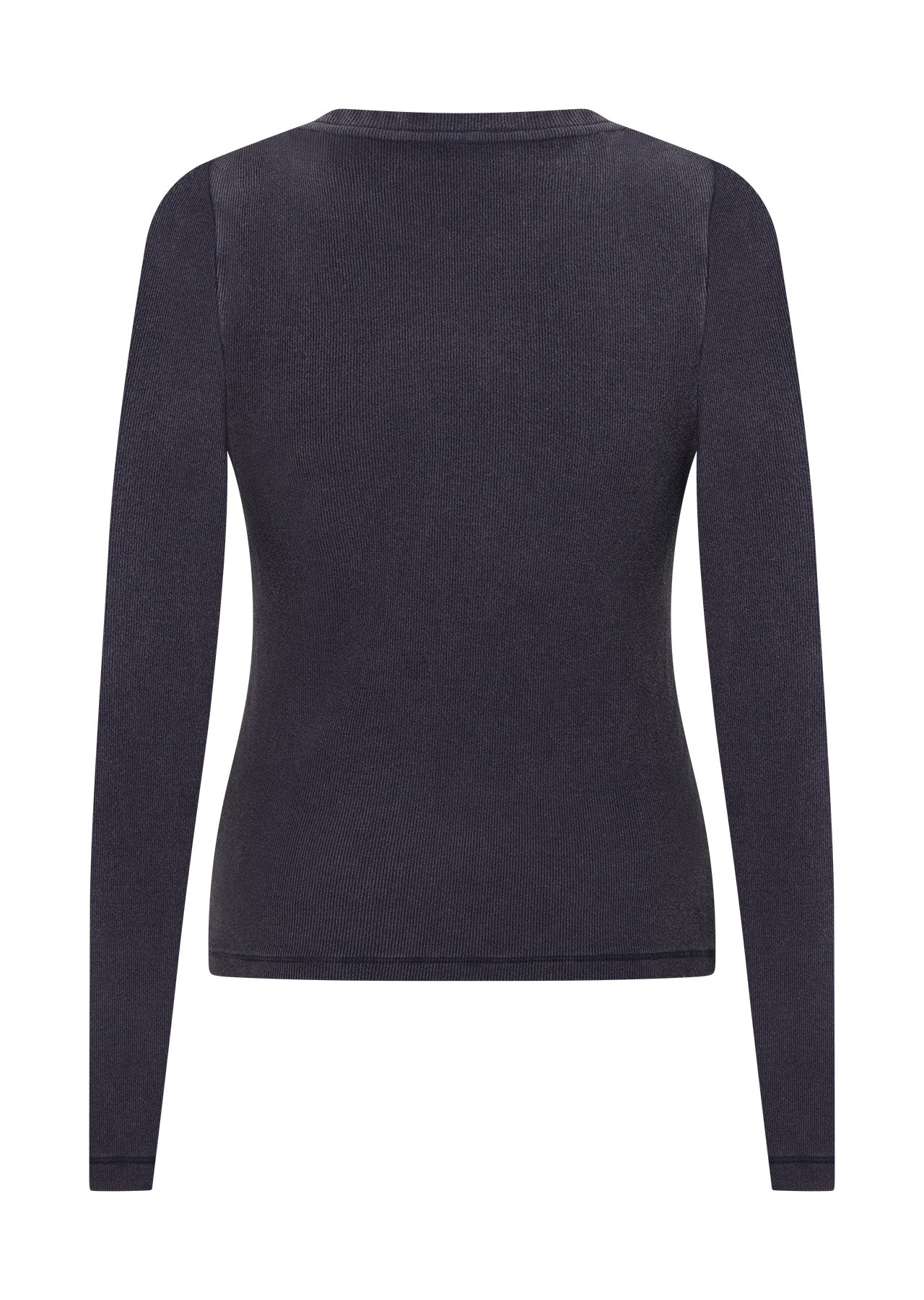 Lorna Jane Original Sport Washed Rib Long Sleeve Top - Washed Midnight Blue