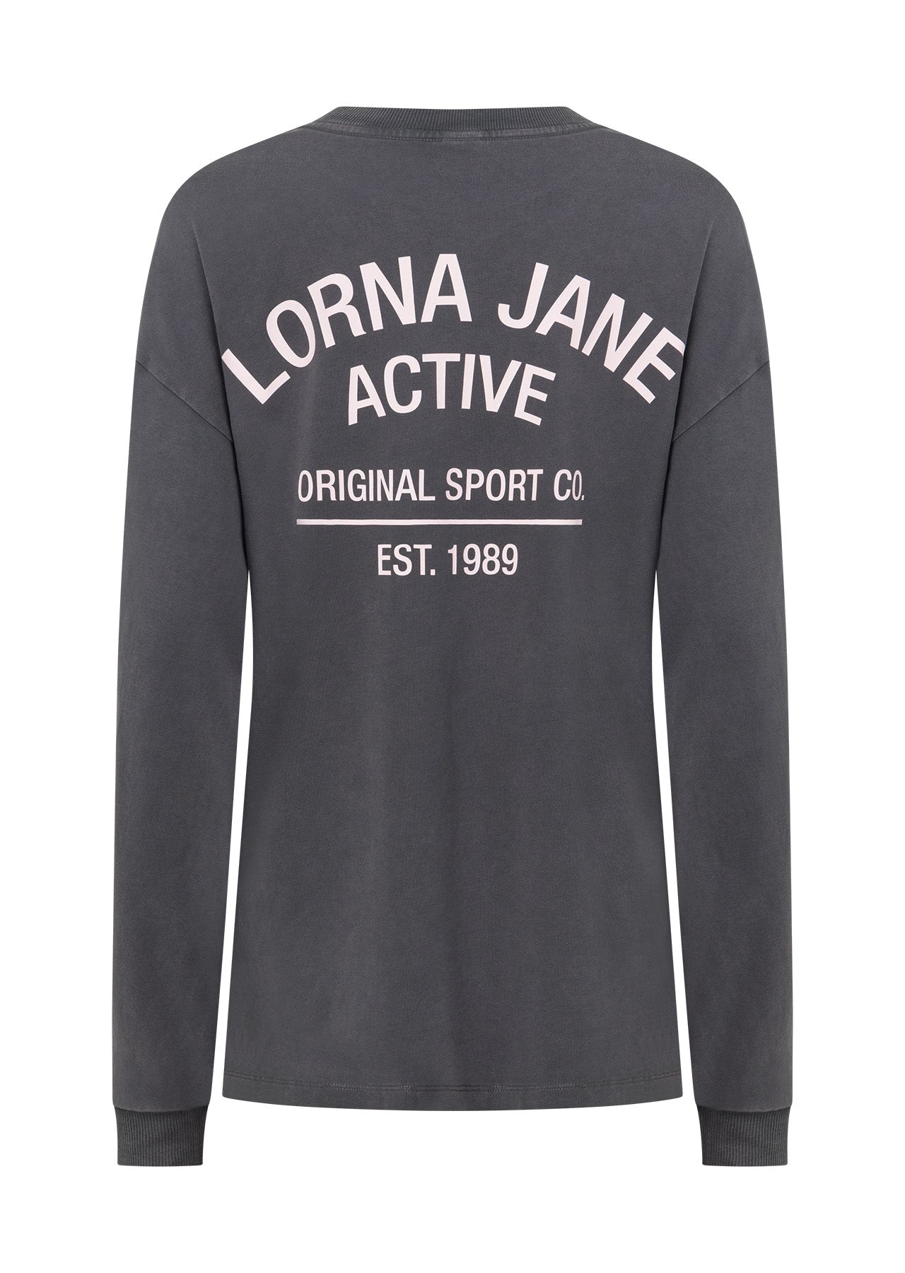 Lorna Jane Washed Original Sport Long Sleeve T-Shirt - Washed Titanium