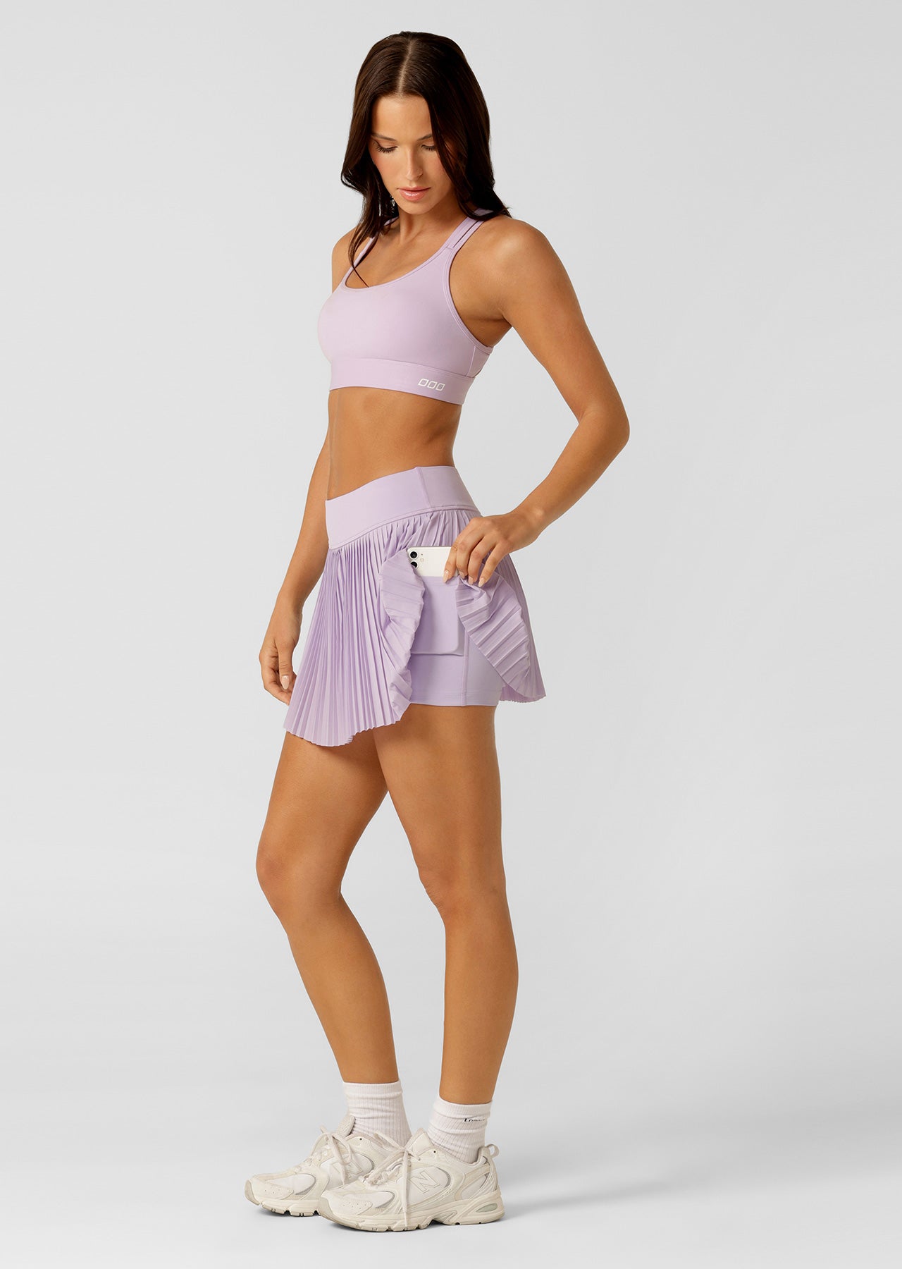 Lorna Jane Micro Pleat Active Skort - Dusty Lilac