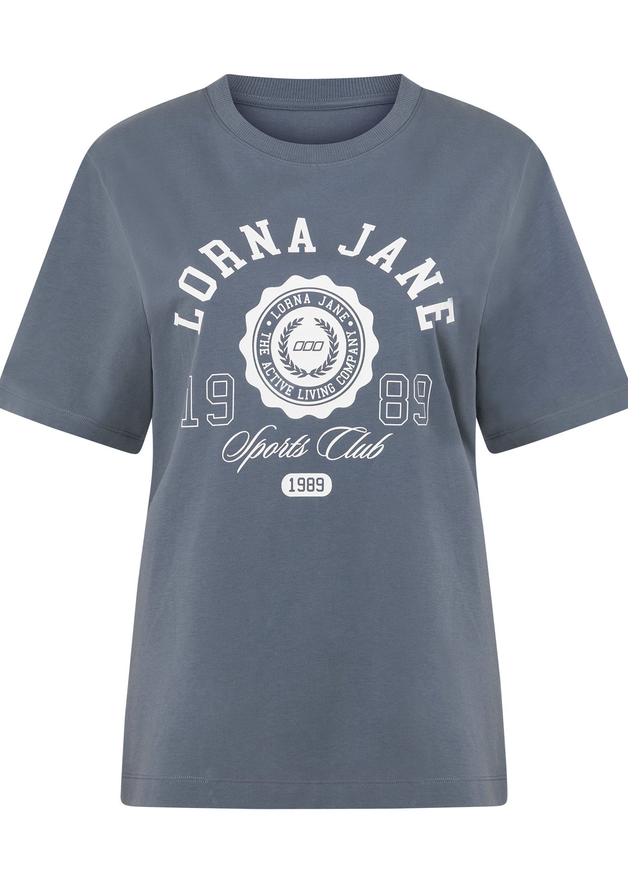 Lorna Jane Alumni Graphic Relaxed T-Shirt - Powder Grey