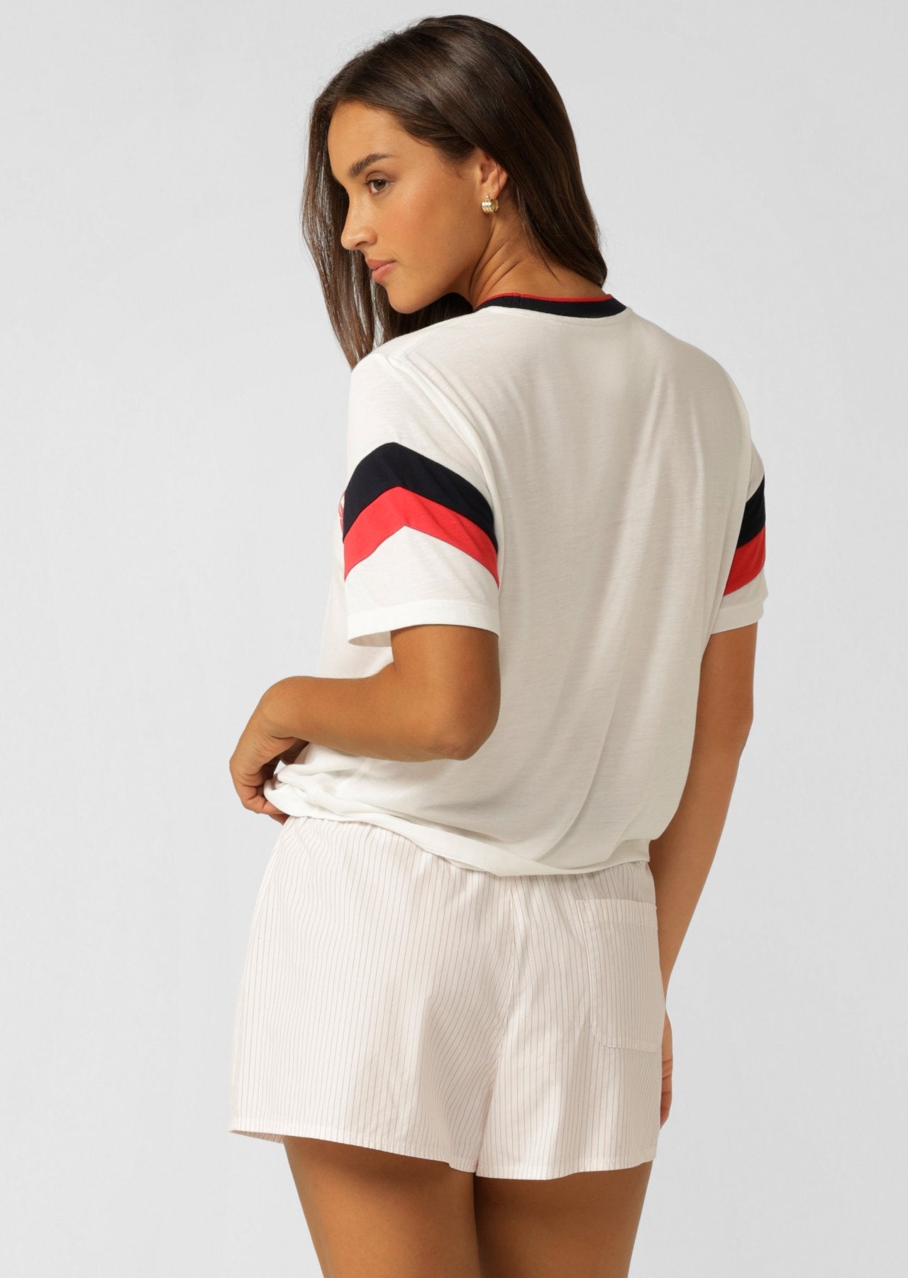 Lorna Jane Retro Lounge T-Shirt - Porcelain