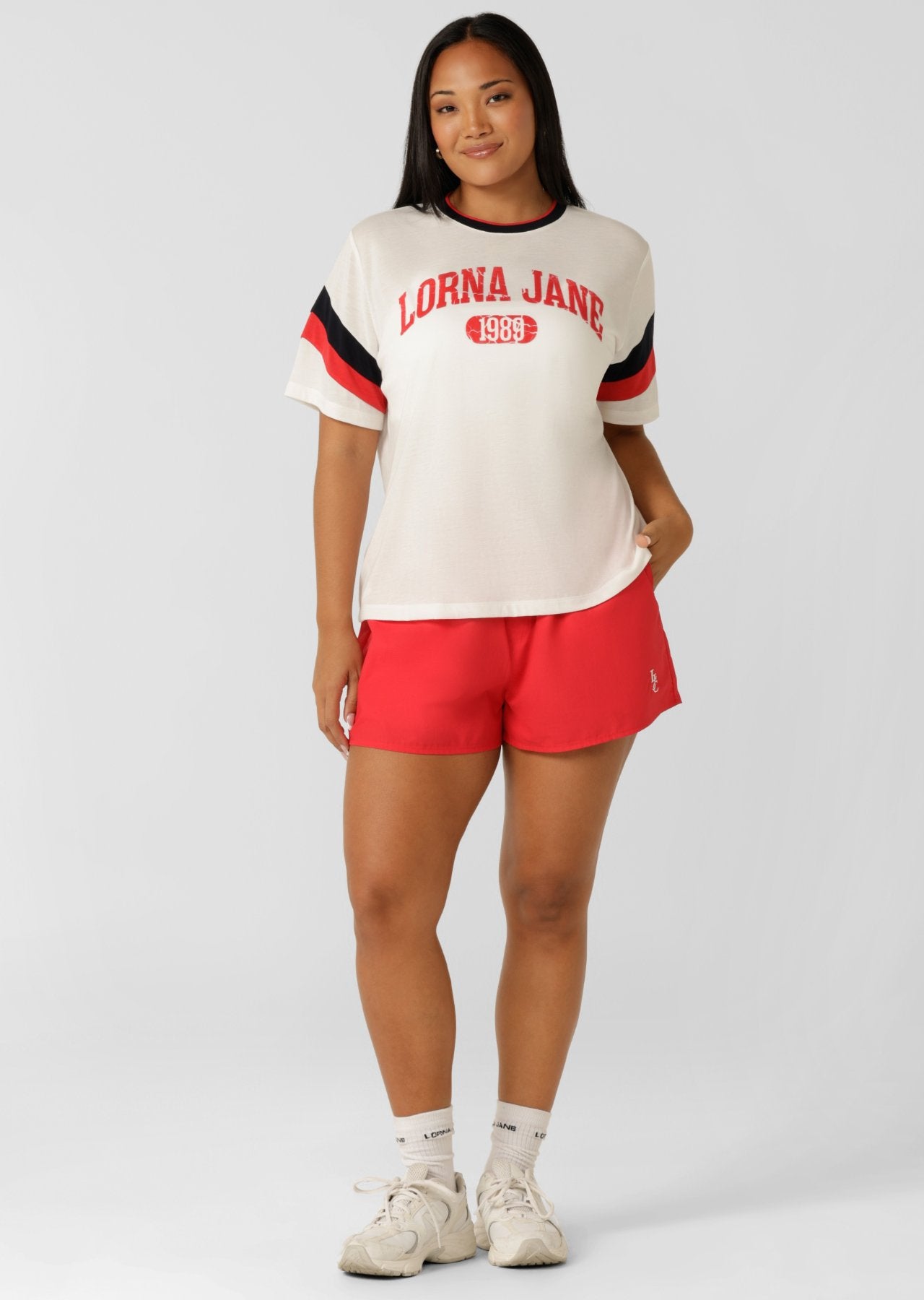 Lorna Jane Retro Lounge T-Shirt - Porcelain