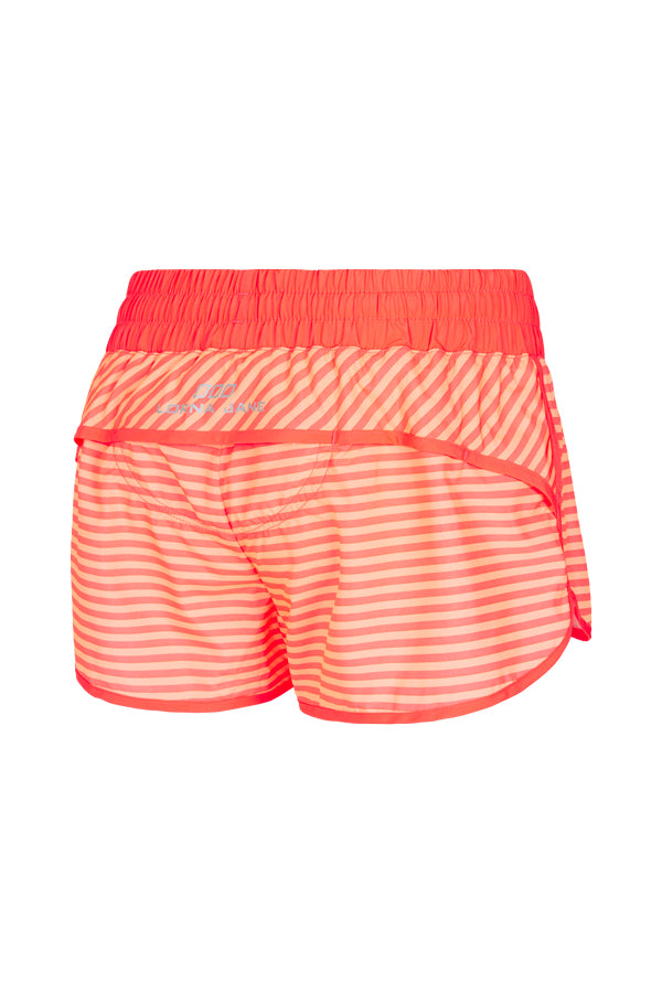 Lorna Jane Marnel Run Shorts - Calypso/Neon Peach Melba