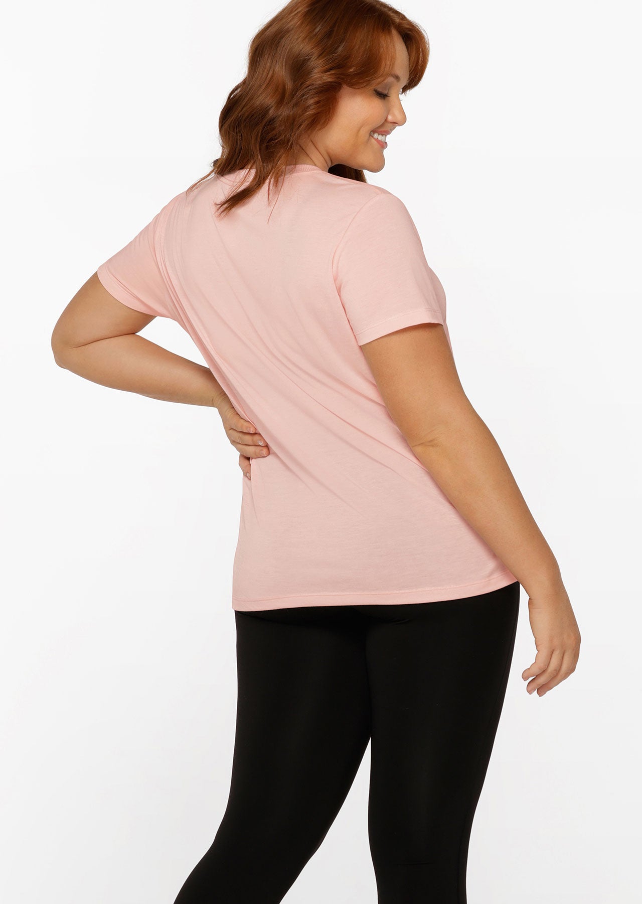Lorna Jane Lotus T-Shirt - Blushed Pink