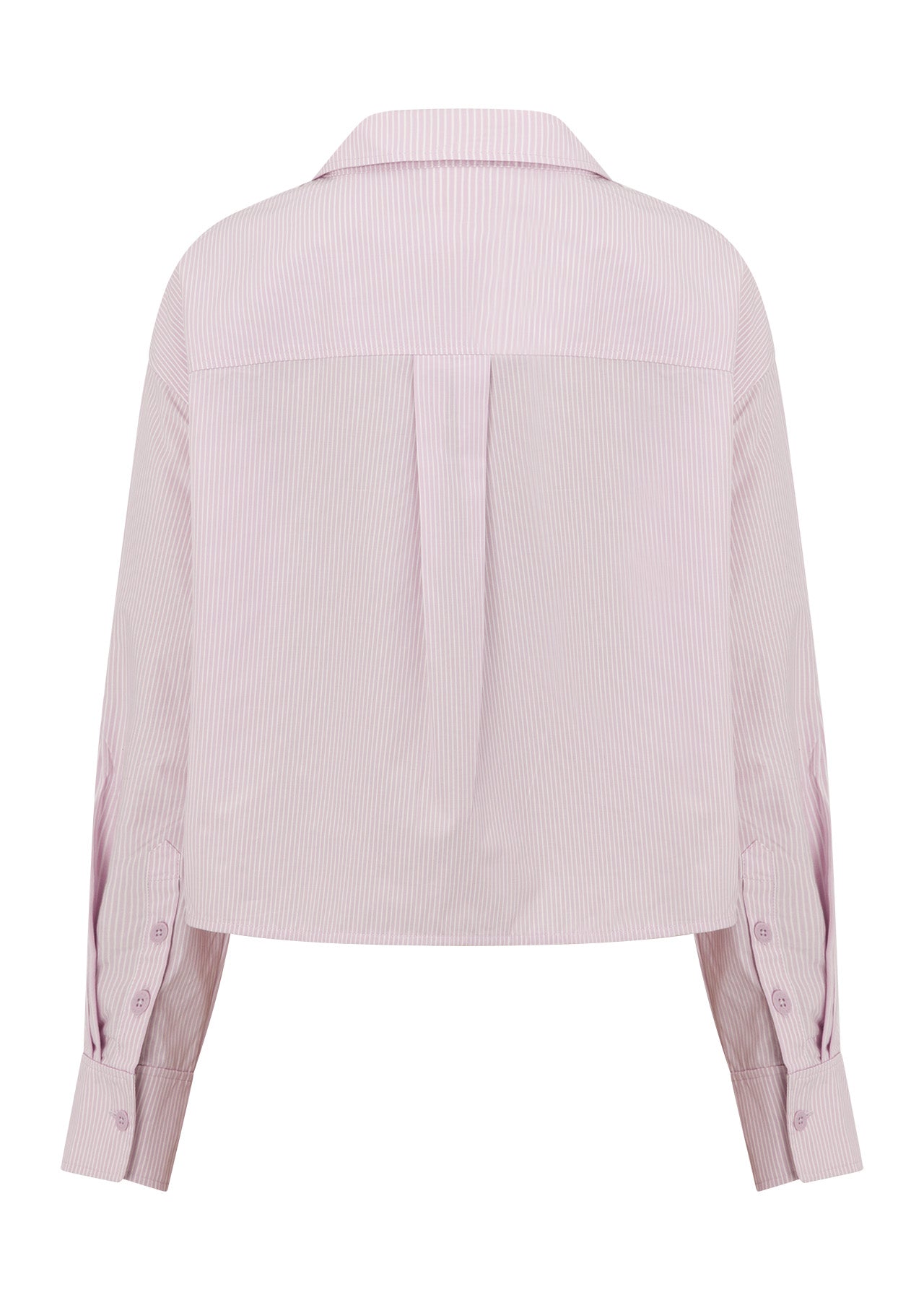 Lorna Jane Heritage Cropped Button Up Shirt - Violet Stripe