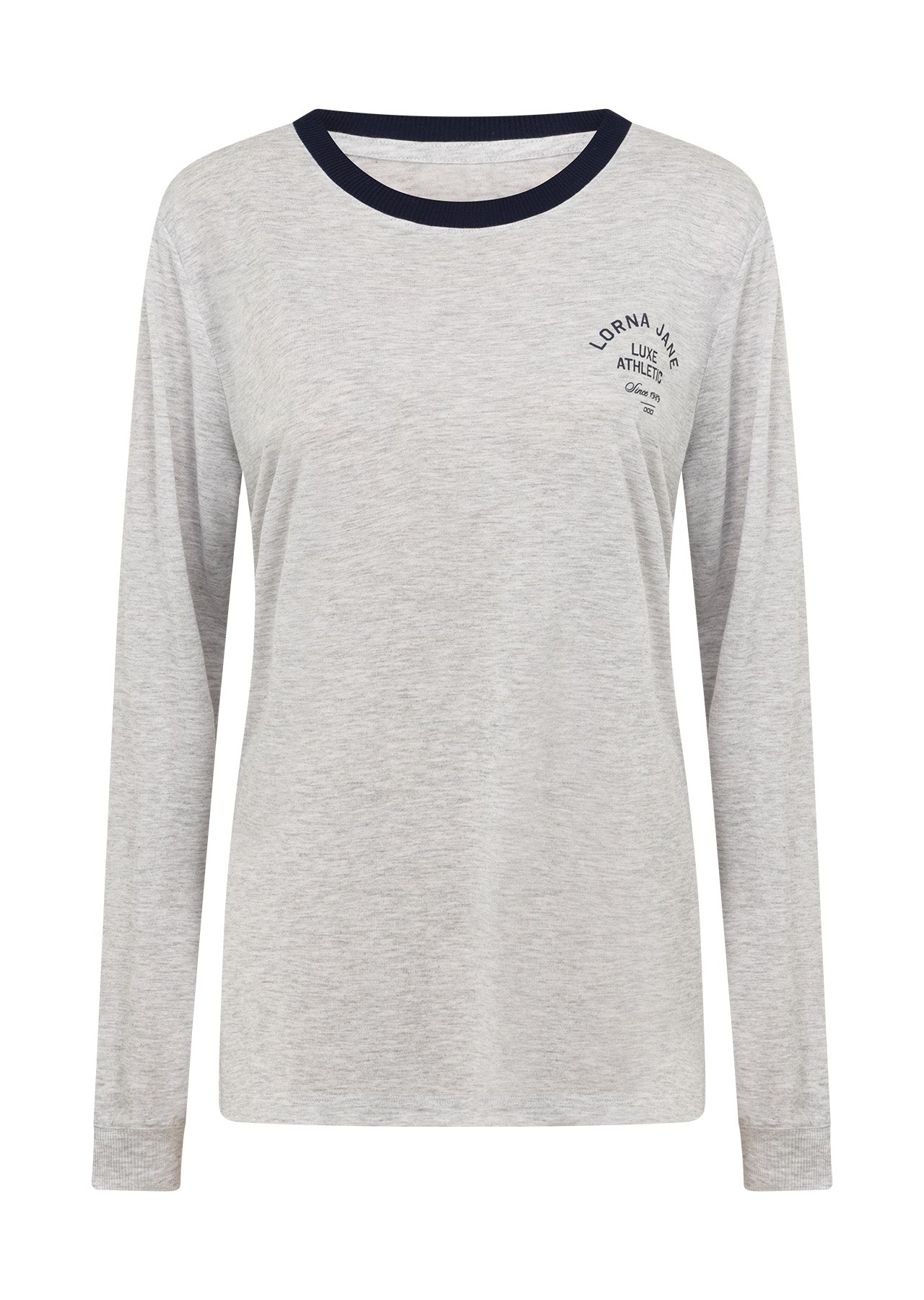 Lorna Jane Limited Edition Lotus Long Sleeve T-Shirt - Light Grey Marl