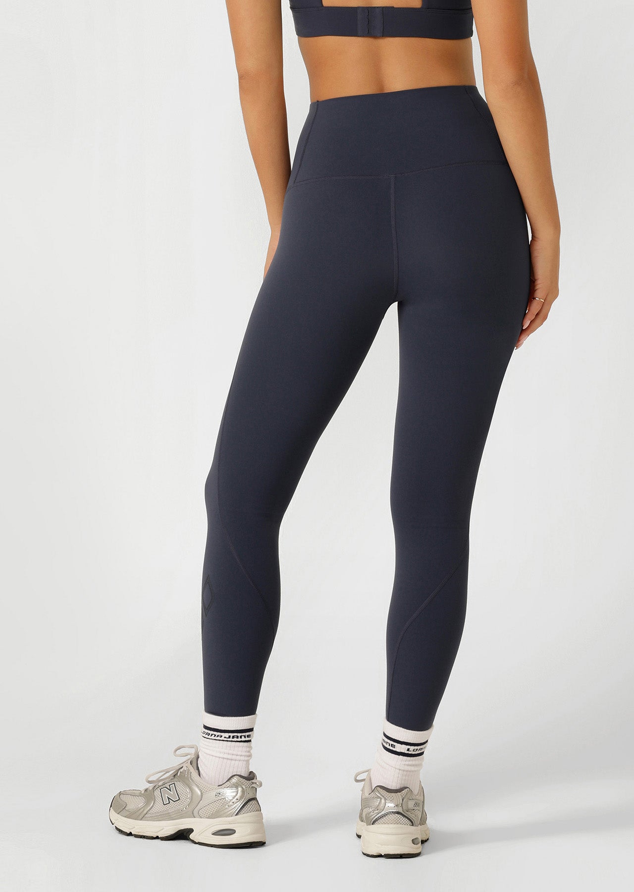 Lorna Jane Contour Sculpt No Chafe Ankle Biter Leggings - Platinum Navy