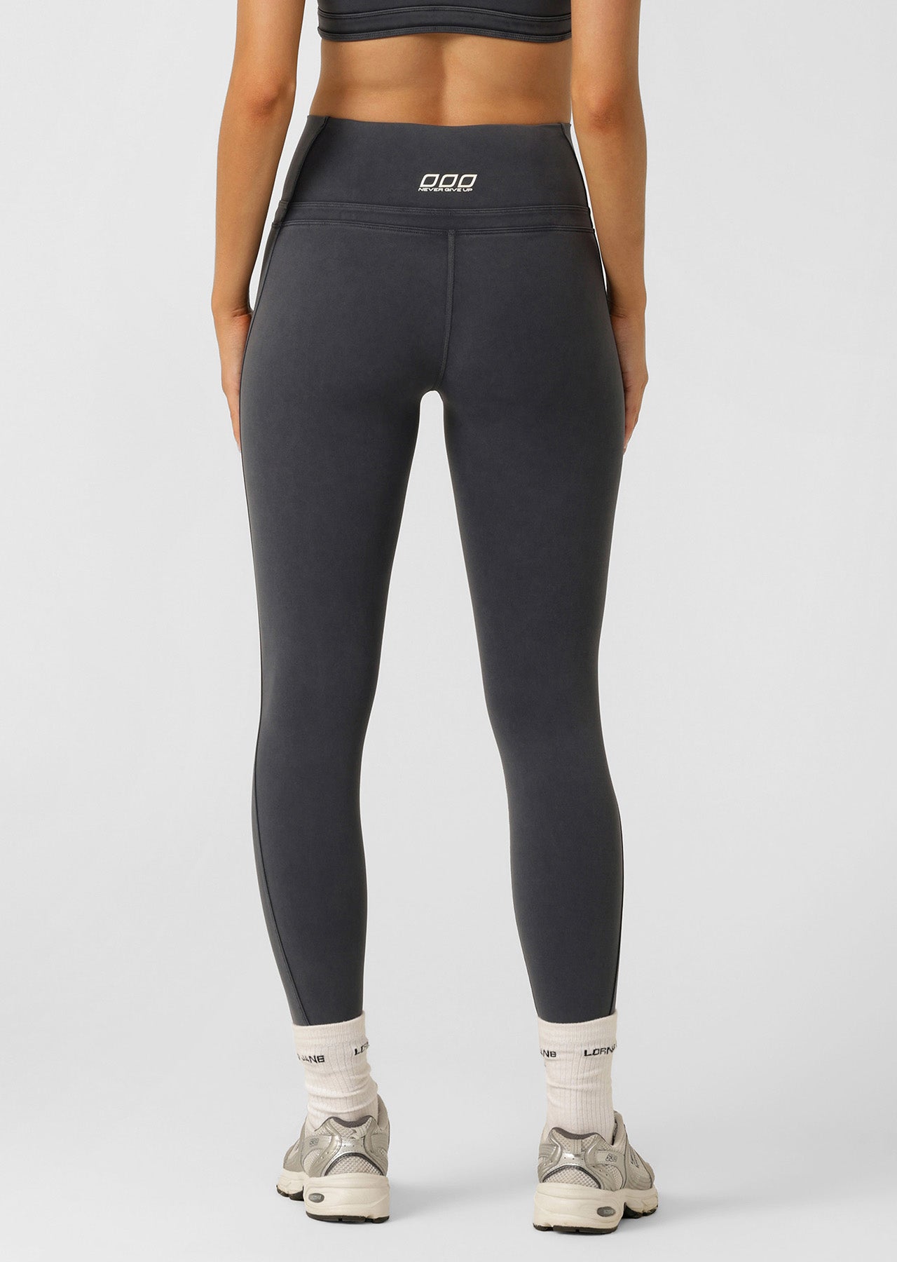 Lorna Jane Fade Out Washed Ankle Biter Leggings - Washed Black