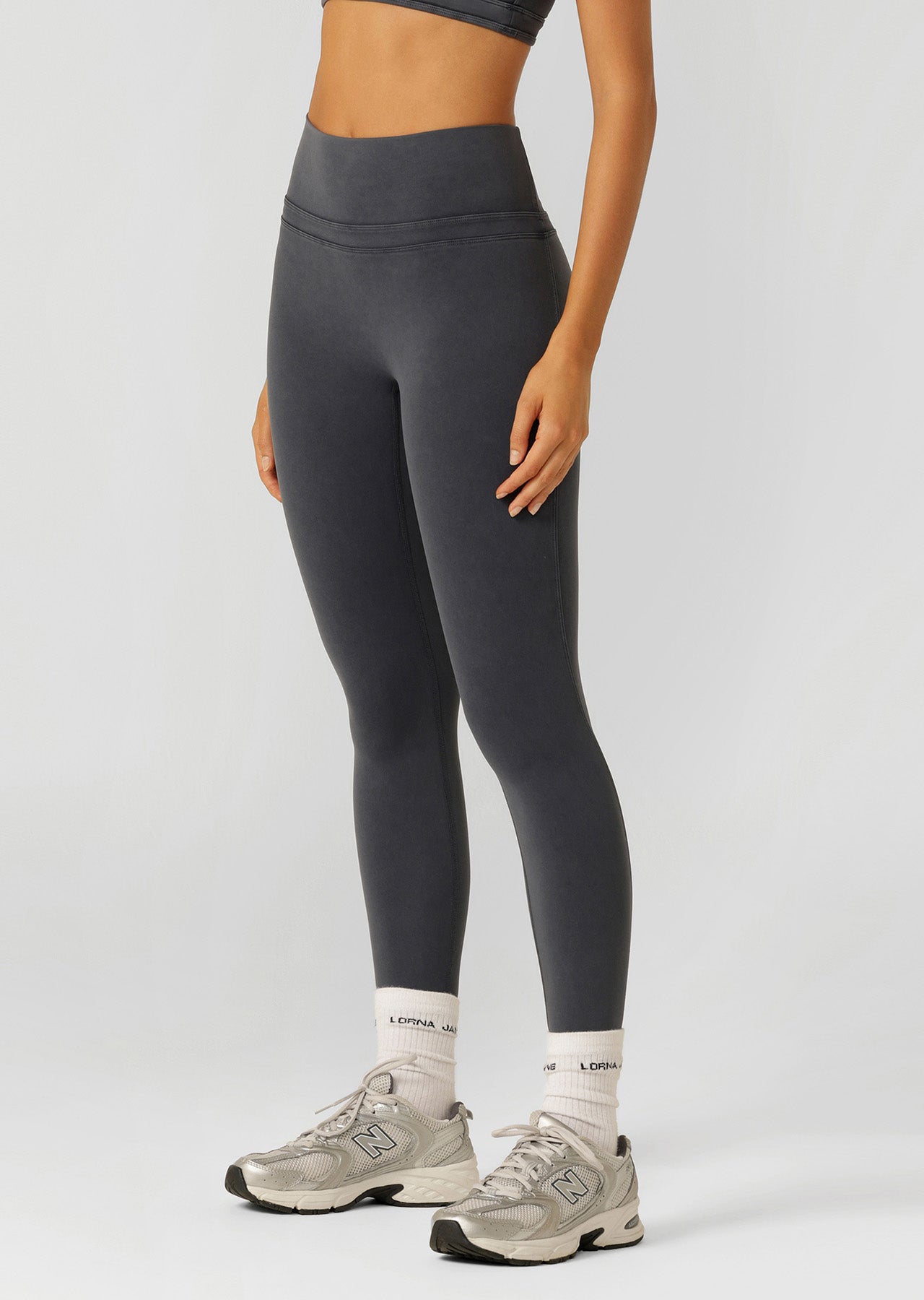 Lorna Jane Fade Out Washed Ankle Biter Leggings - Washed Black