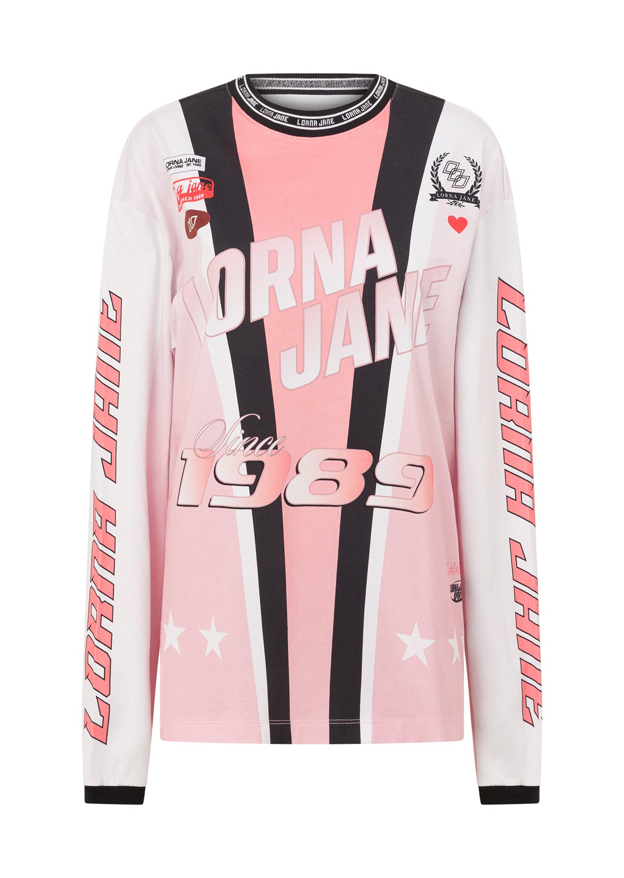 Lorna Jane Moto Club Long Sleeve T-Shirt - Moto Print